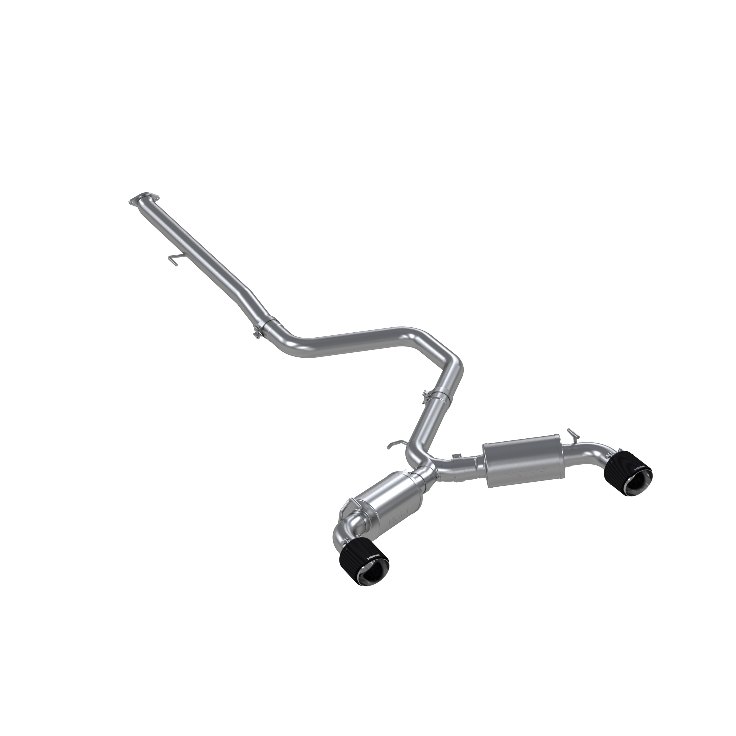 MBRP Exhaust 3in. Cat-Back. Dual Split Rear Exit. T304. CF Tips S47063CF