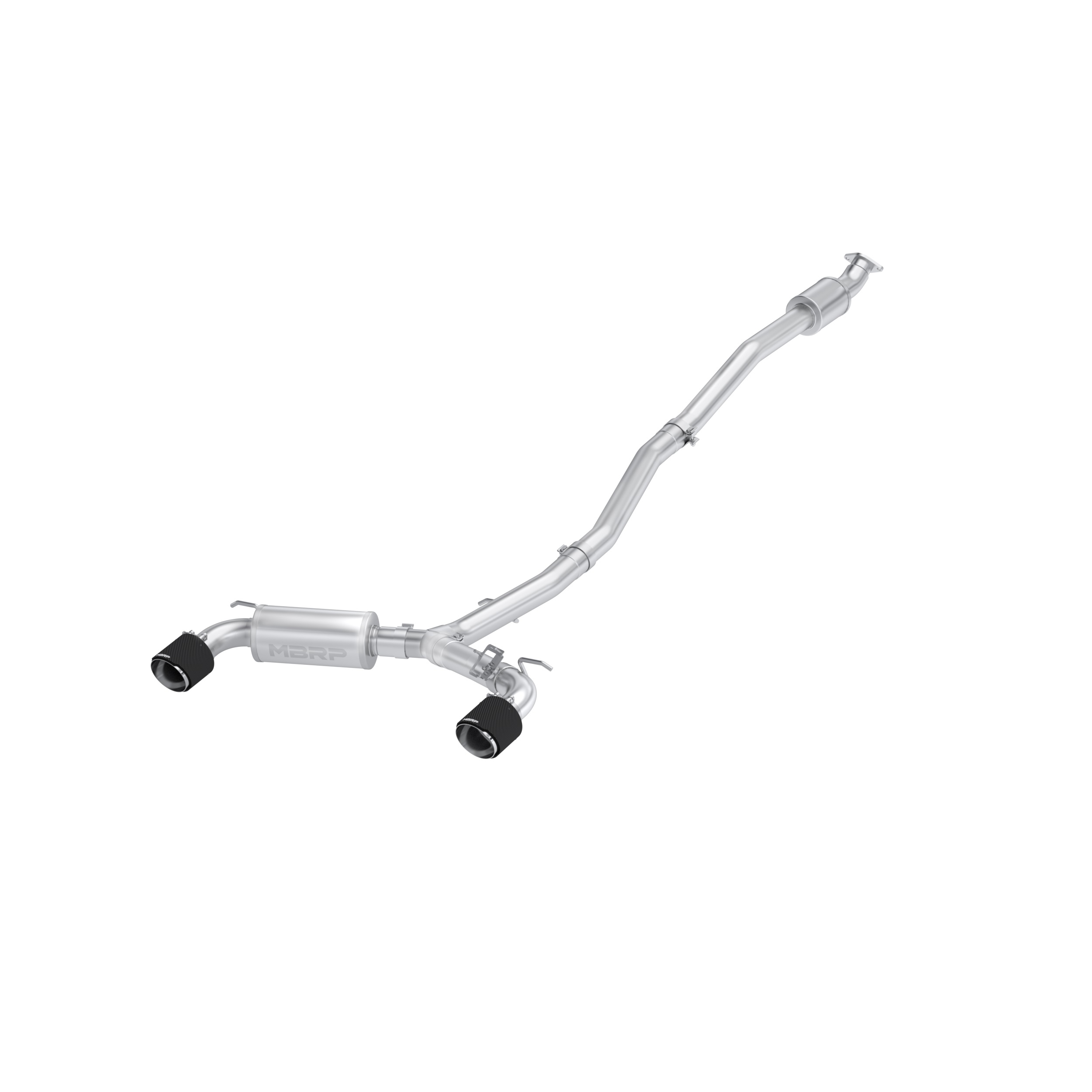 MBRP Exhaust 3in. Cat-Back. Dual Split Rear Exit .Active. T304 with CF Tips S47093CF