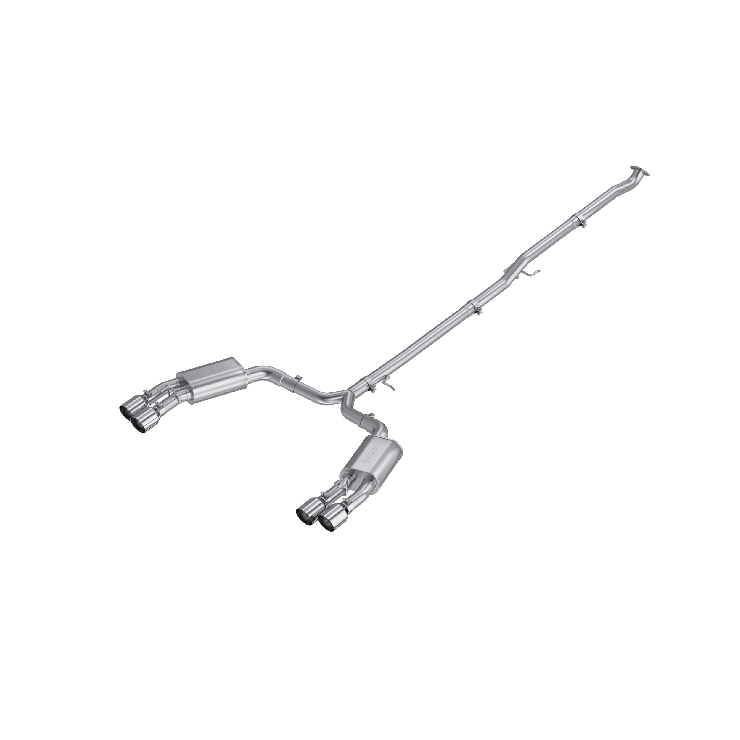 MBRP Exhaust MBRP 2.5-Inch Cat-Back Dual Split Rear, AL, Street. S4716AL