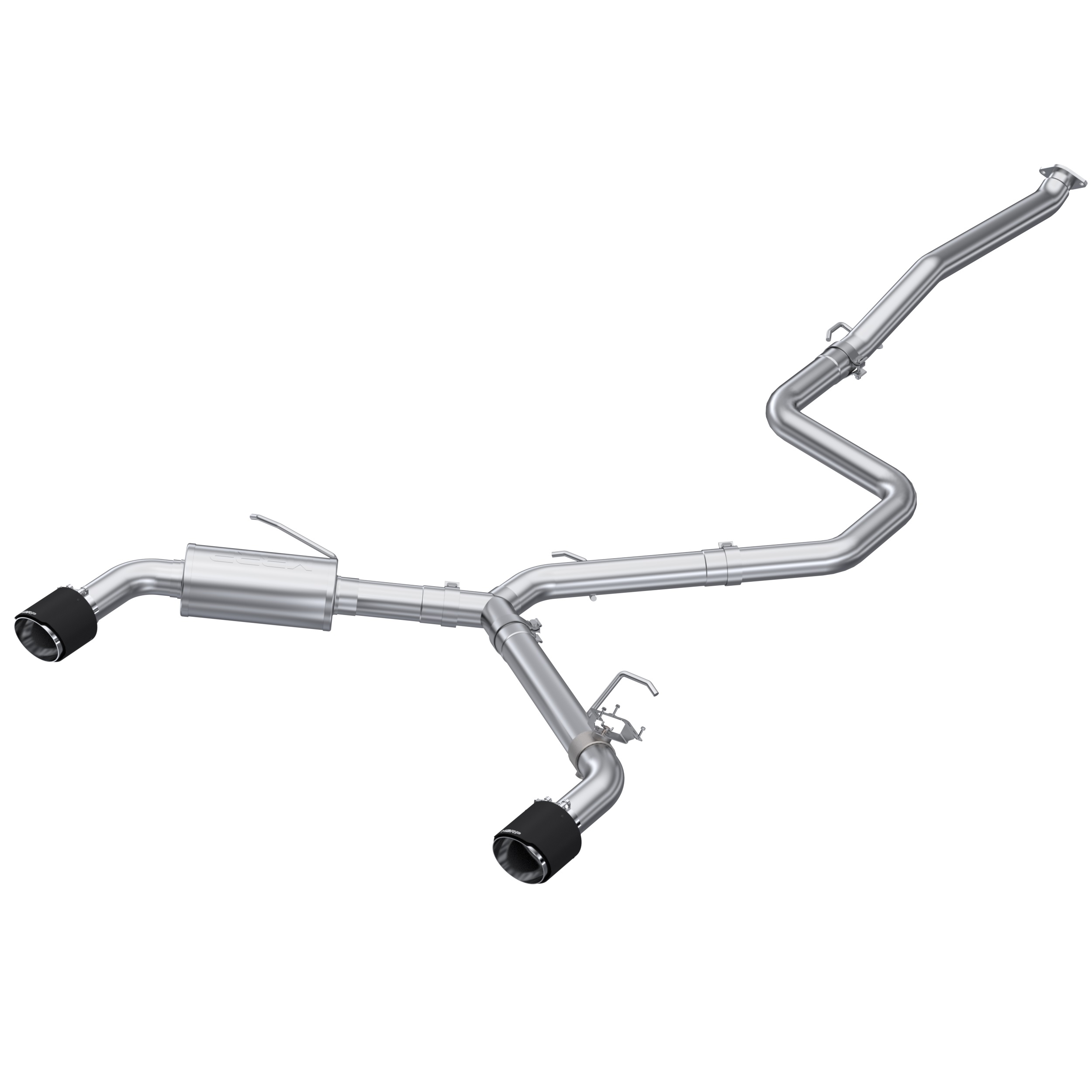 MBRP Exhaust 3in. Cat-Back.Dual Split Rear Exit.Active.T304 with CF Tips S47103CF