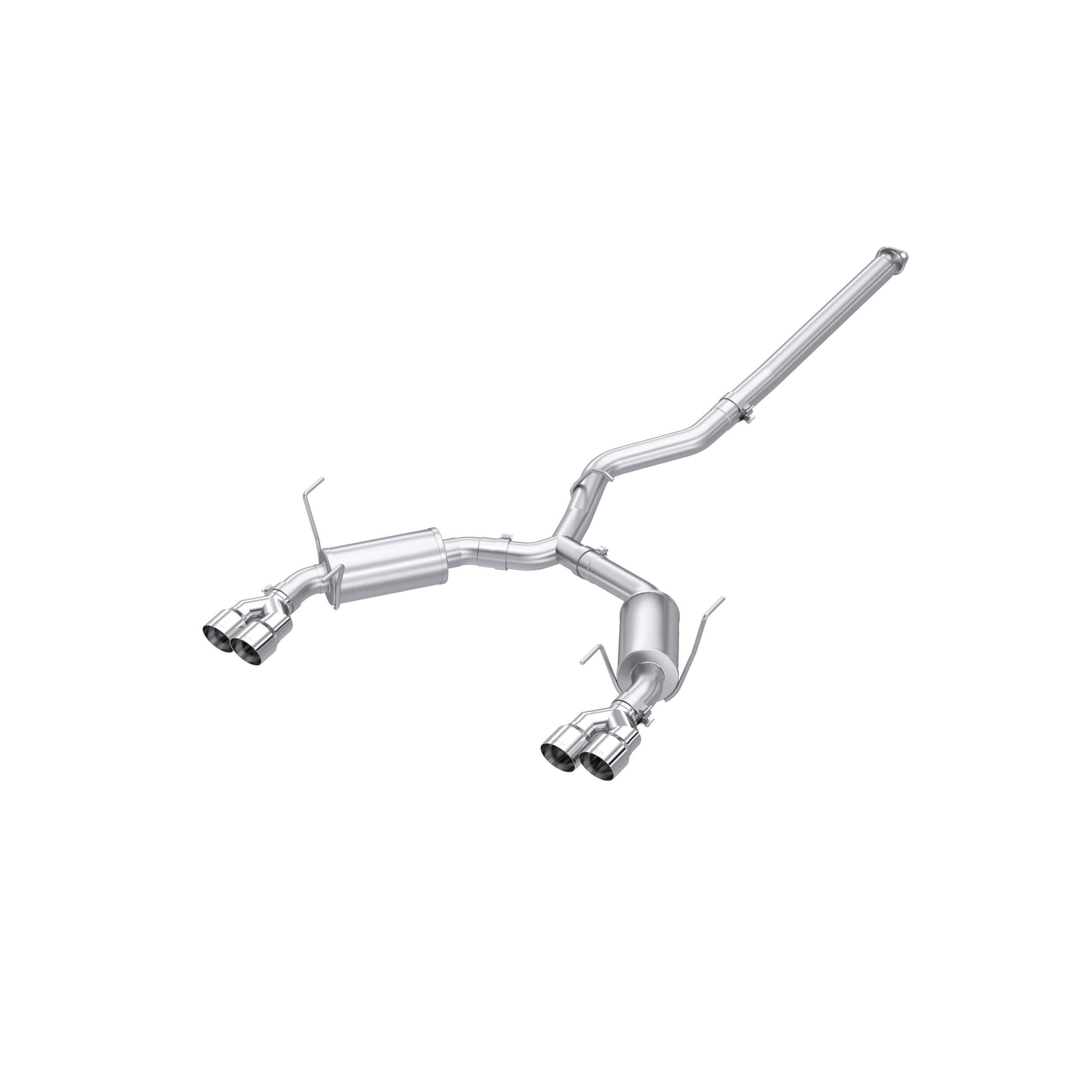 MBRP Exhaust 3in. Cat-Back. Dual Split Rear Exit. Quad Outlet. Street Profile. T304 S4807304