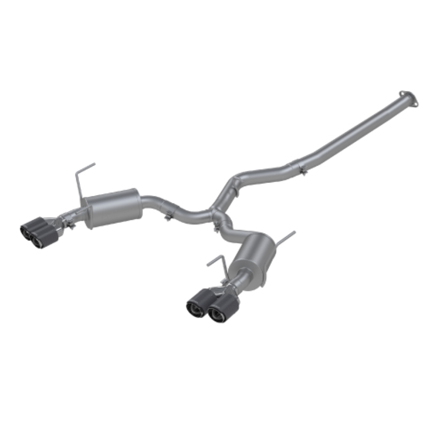 MBRP Exhaust 3in. Cat-Back. Dual Split Rear Exit. Street Version. T304. CF Tips S48003CF