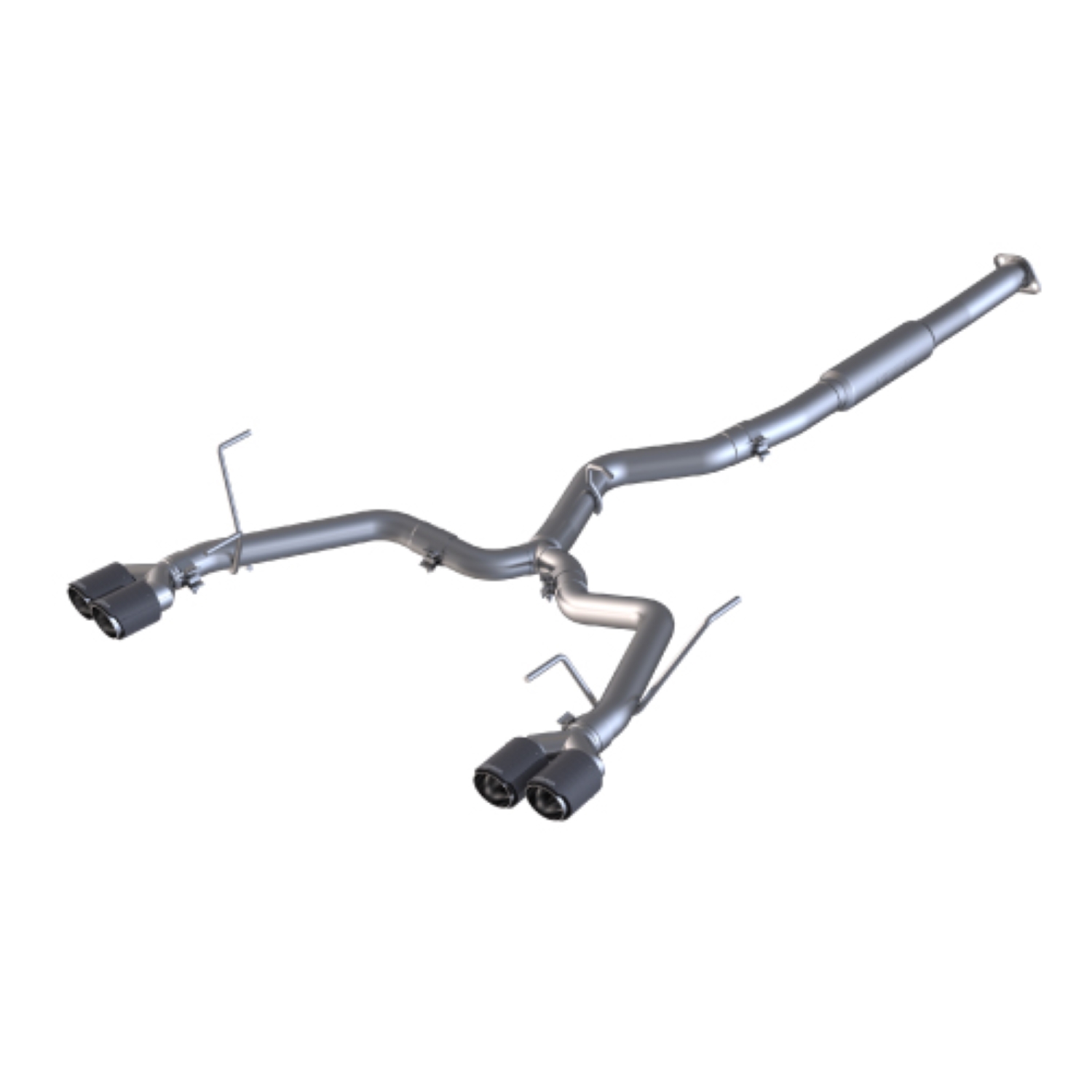 MBRP Exhaust 3in. Cat-Back. Dual Split Rear Exit. Race Version. T304. CF Tips S48023CF