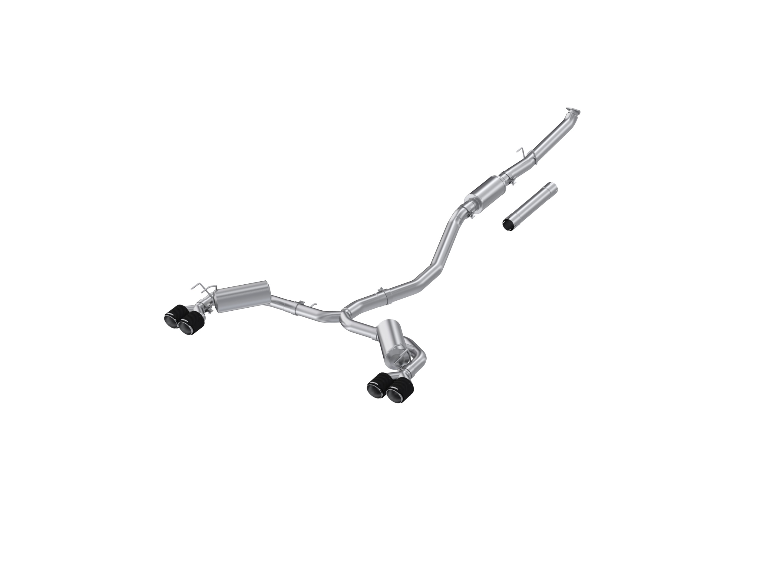 MBRP Exhaust MBRP 3 inch Cat-Back, 2.5 inch Dual Split Rear Exhaust, T304 with CF Tips S49063CF