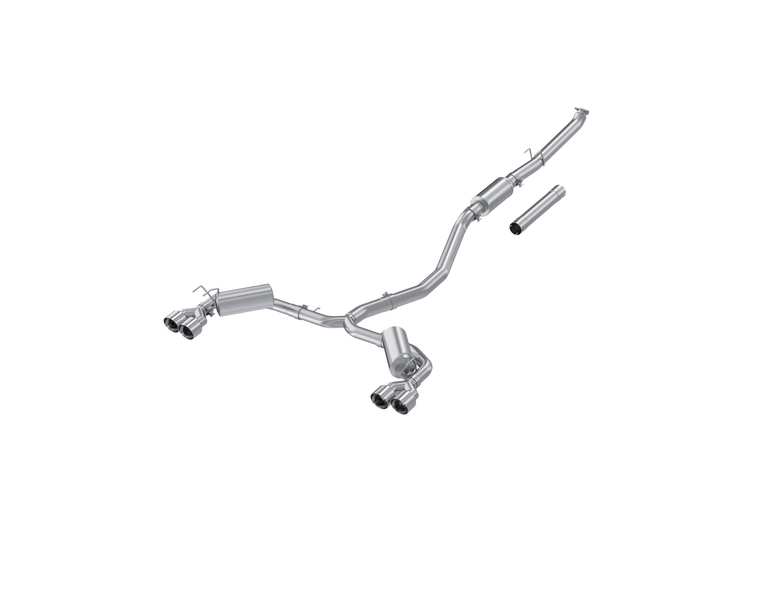 MBRP Exhaust MBRP 3 inch Cat-Back, 2.5 inch Dual Split Rear Exhaust, AL with Tips S4906AL