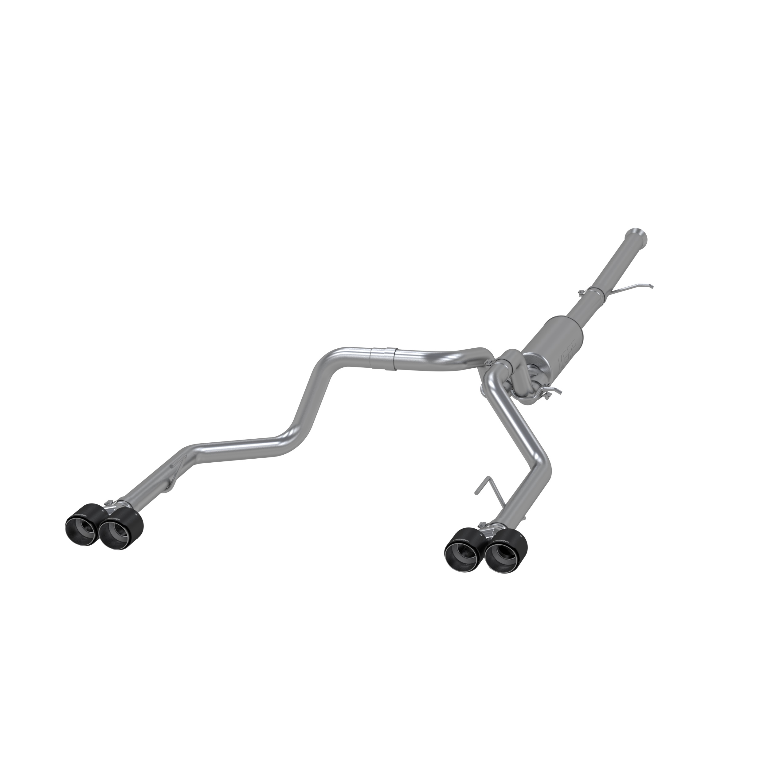 MBRP Exhaust 3in. Cat-Back. 2.5in. Dual Split Rear. T304. Quad CF Tips S50053CF