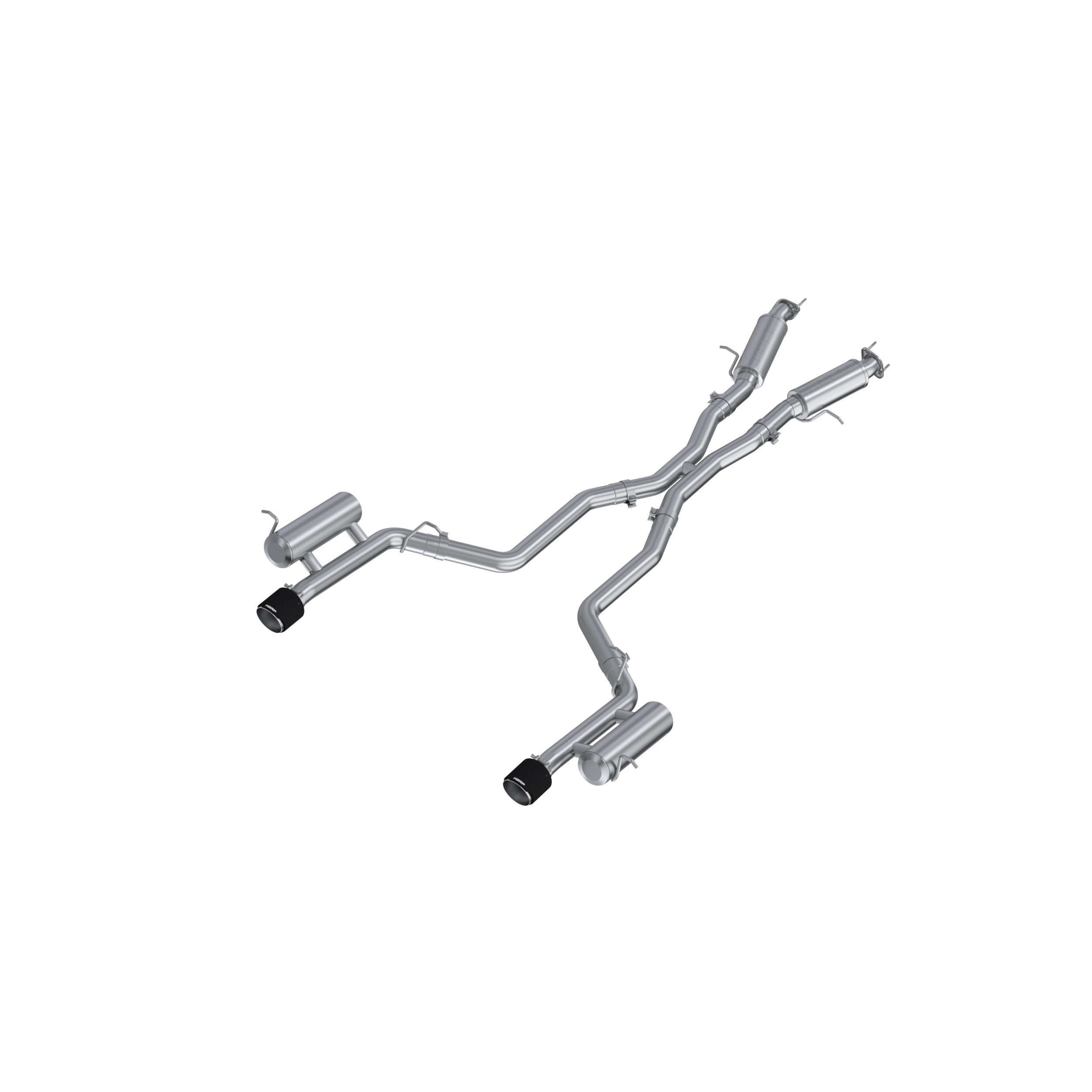 MBRP Exhaust MBRP 3in Cat-Back, Dual Rear Exit, T304, CF Tips, Street S51093CF