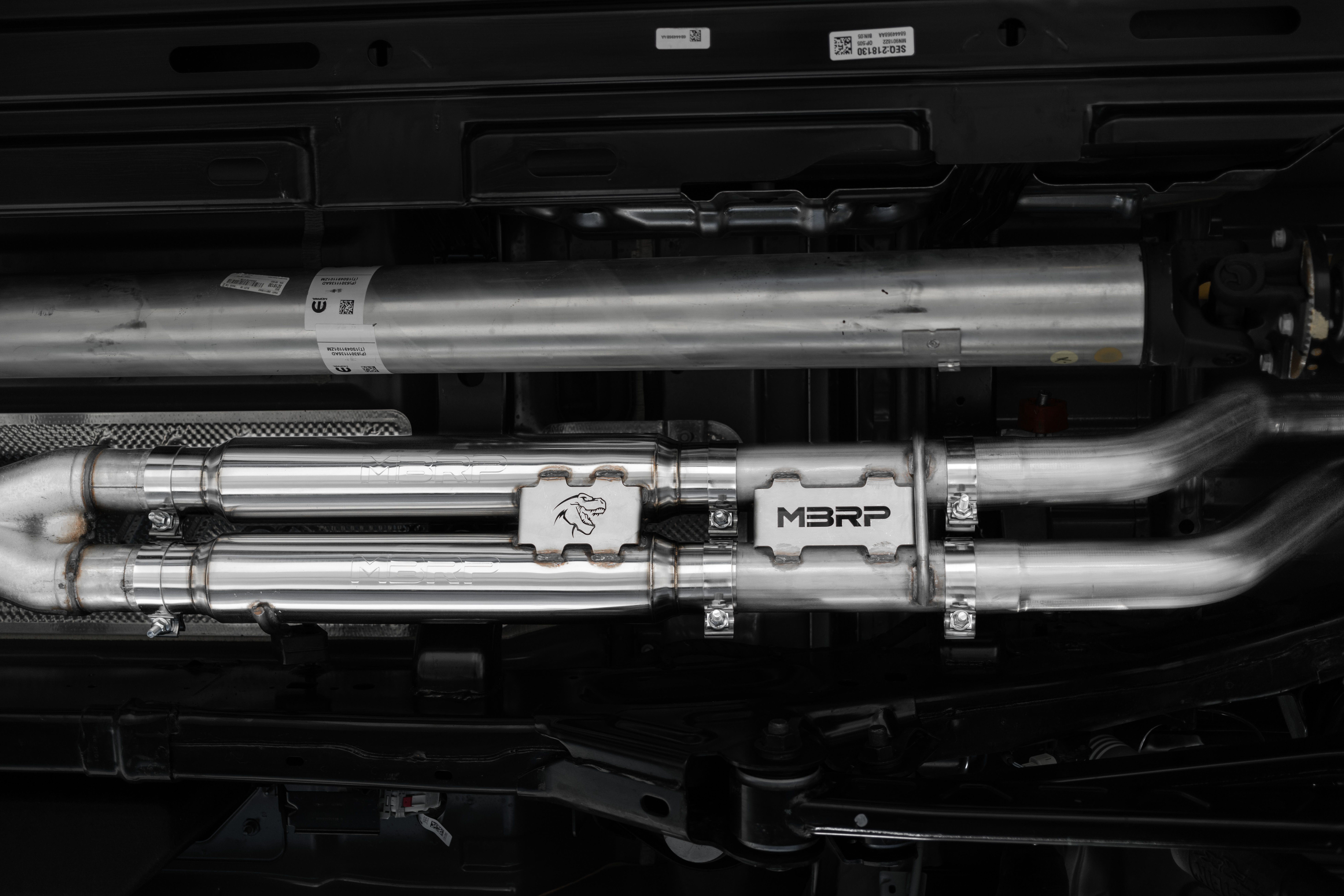 MBRP Exhaust 3in. Cat-Back. Dual Split Rear Exit. Race Version. T304. CF Tips. S51543CF