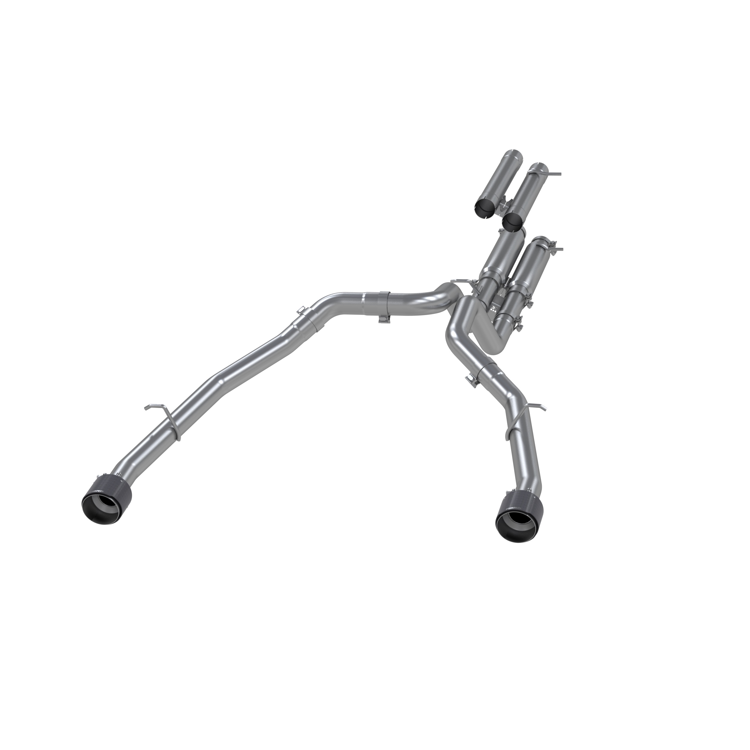 MBRP Exhaust 3in. Cat-Back. Dual Split Rear Exit. Race Version. T304. CF Tips. S51543CF