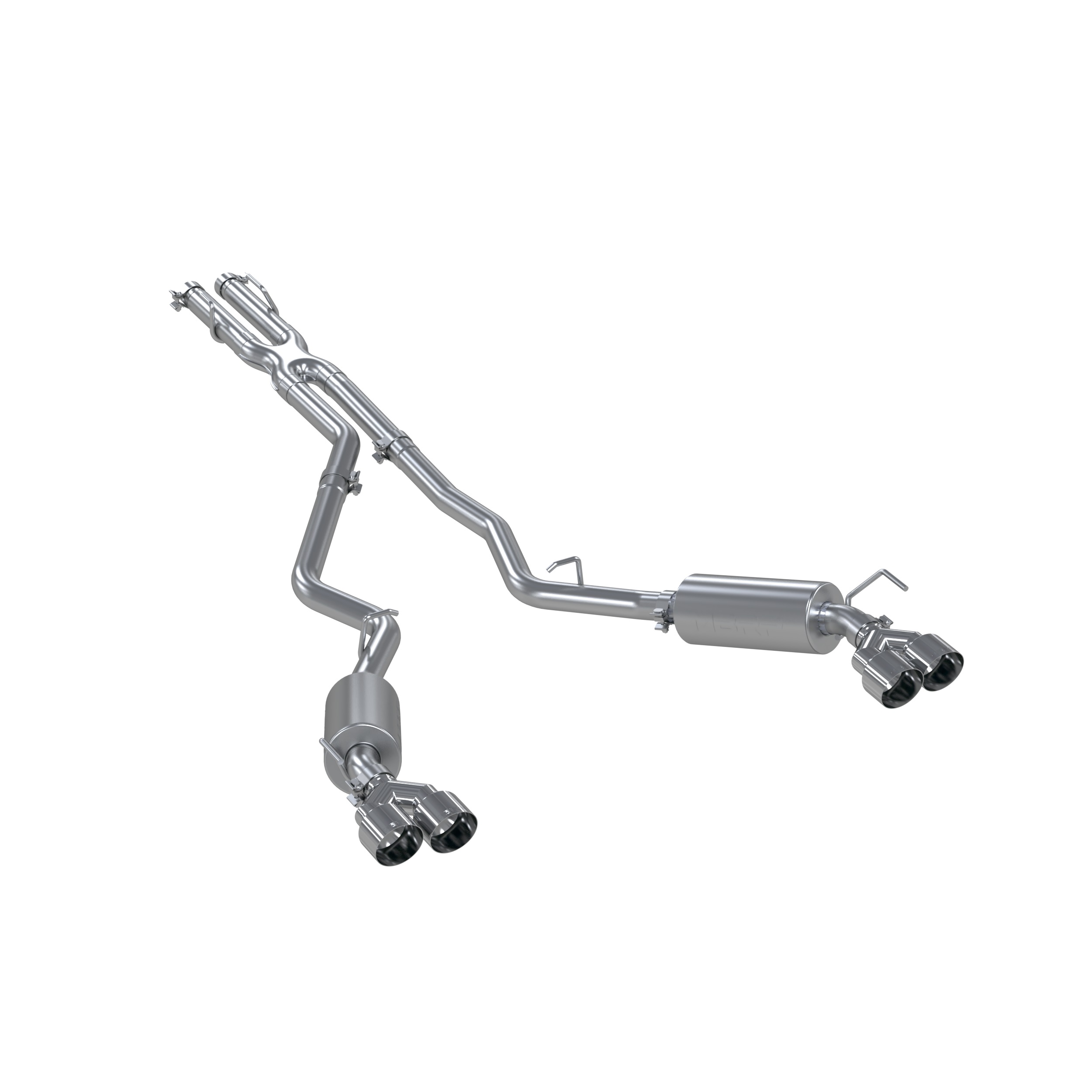 MBRP Exhaust 2.5in Cat-Back. Dual Rear Exit. AL. Quad Tips S5205AL