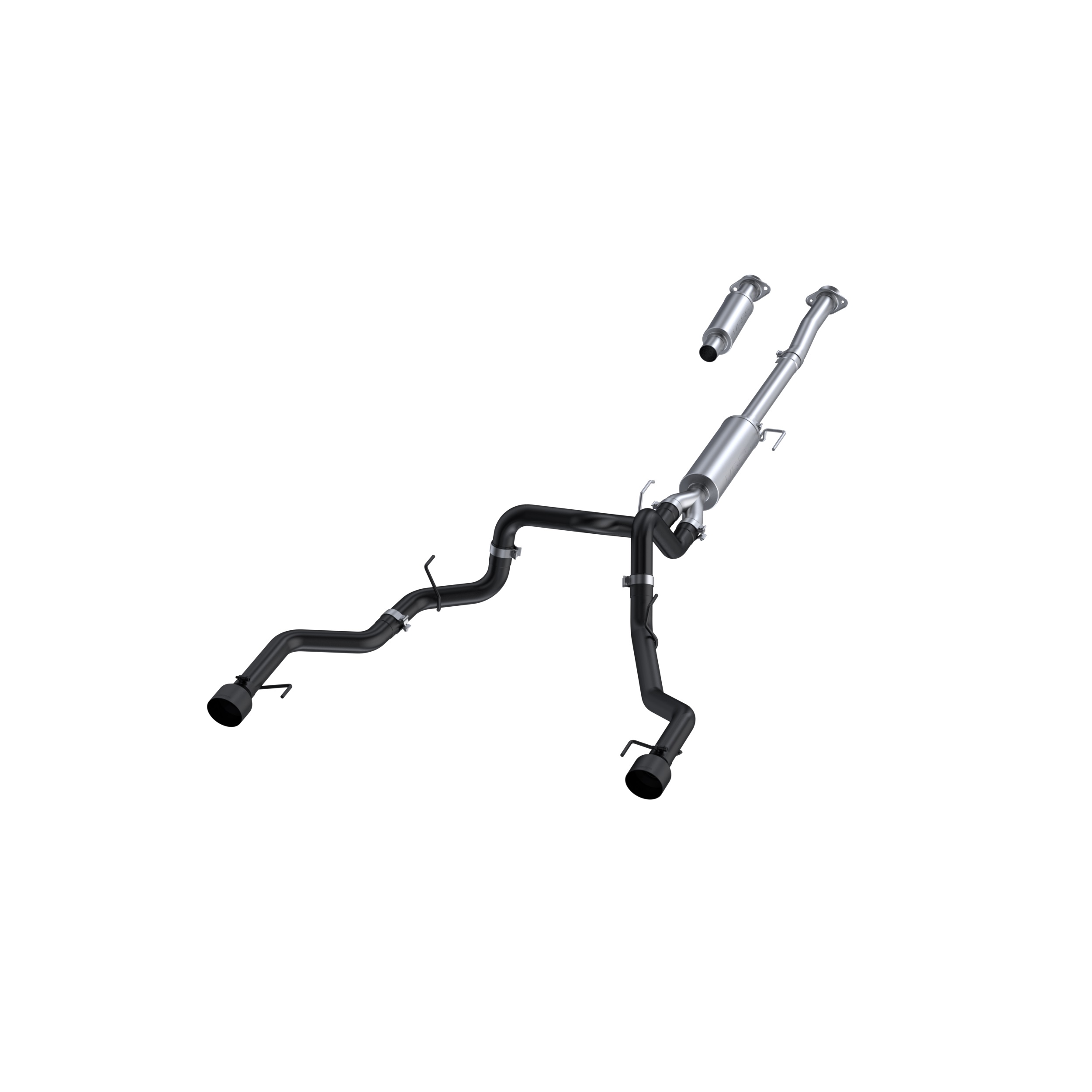 MBRP Exhaust 3in. Cat-Back. Dual Split Rear Exit. AL. BLK S5268BLK