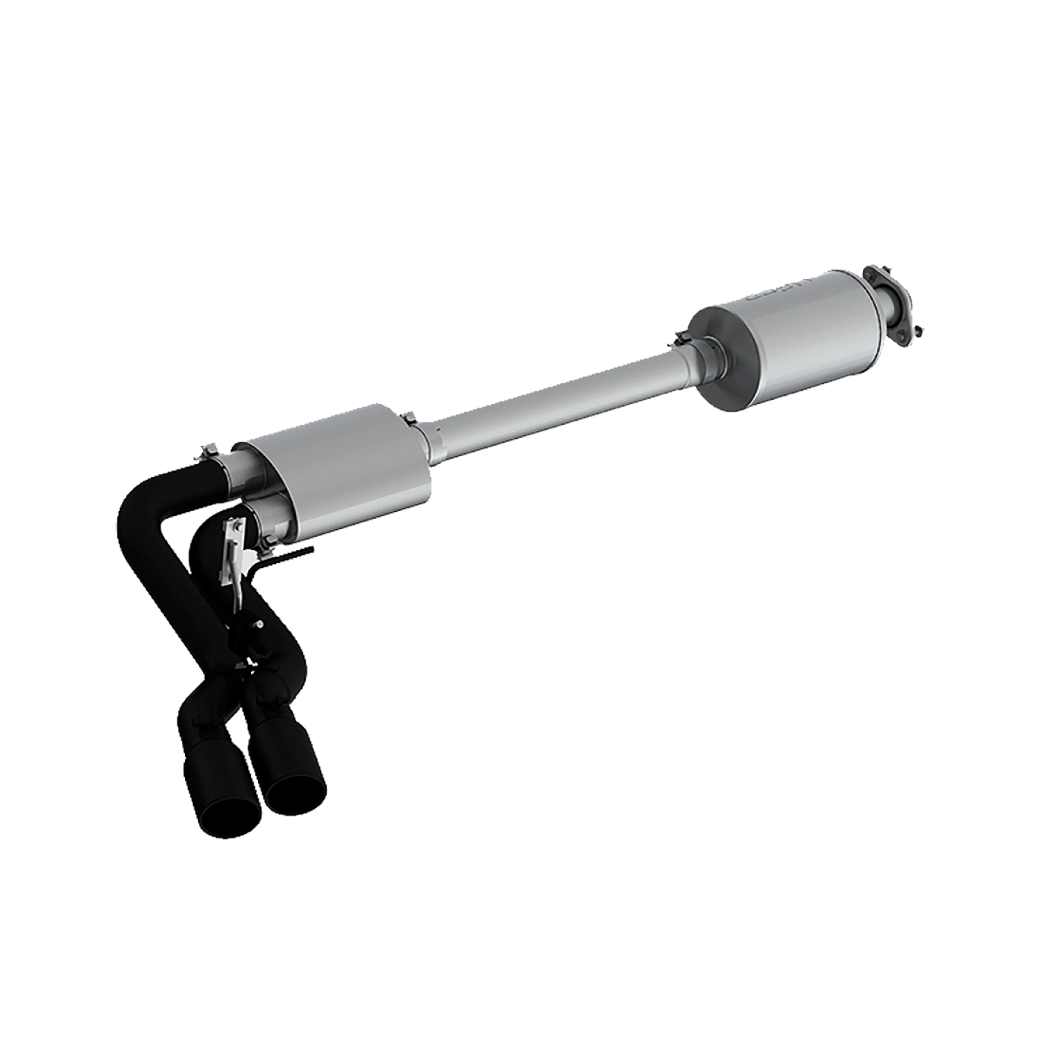 MBRP Exhaust 3in. Cat-Back. Pre-Axle Dual Outlet. Passenger side. Street Version. BLK S5262BLK
