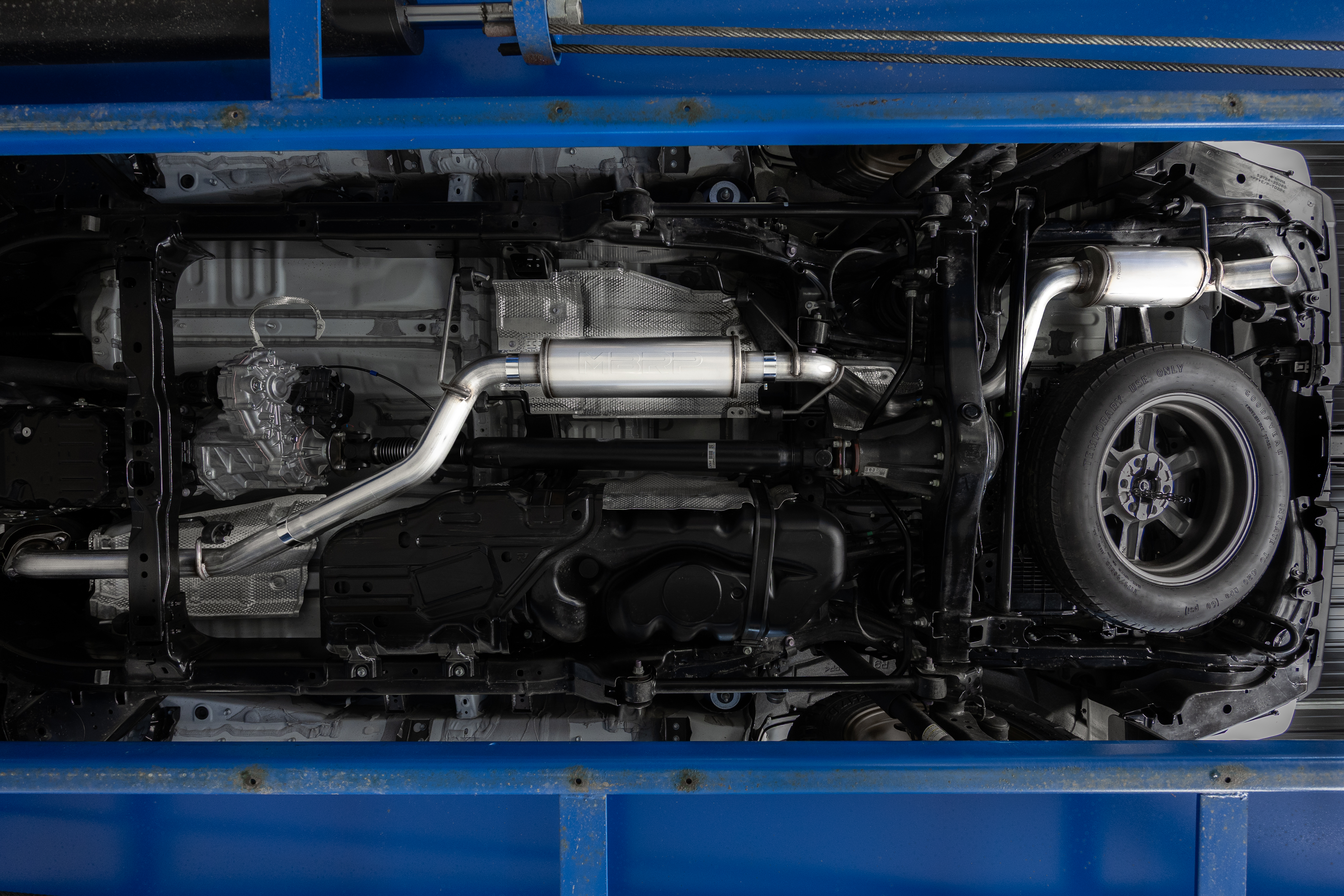 MBRP Exhaust MBRP Overland 3-Inch Cat-Back Single Rear High-Clearance Turn Down, AL. S5344AL