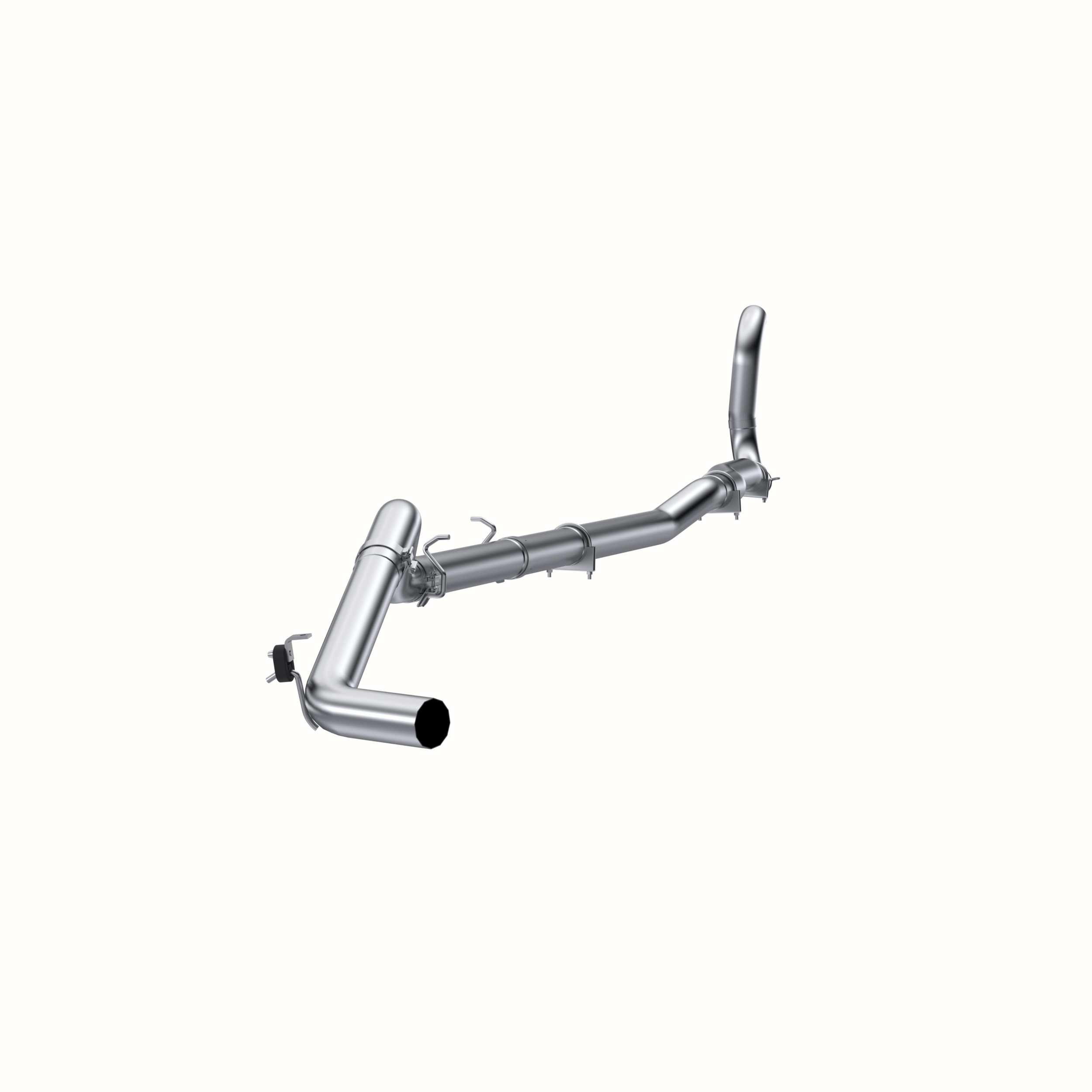 MBRP Exhaust 4in. Turbo Back. Single Side Exit. No Muffler. 4WD Only. AL S6150PLM