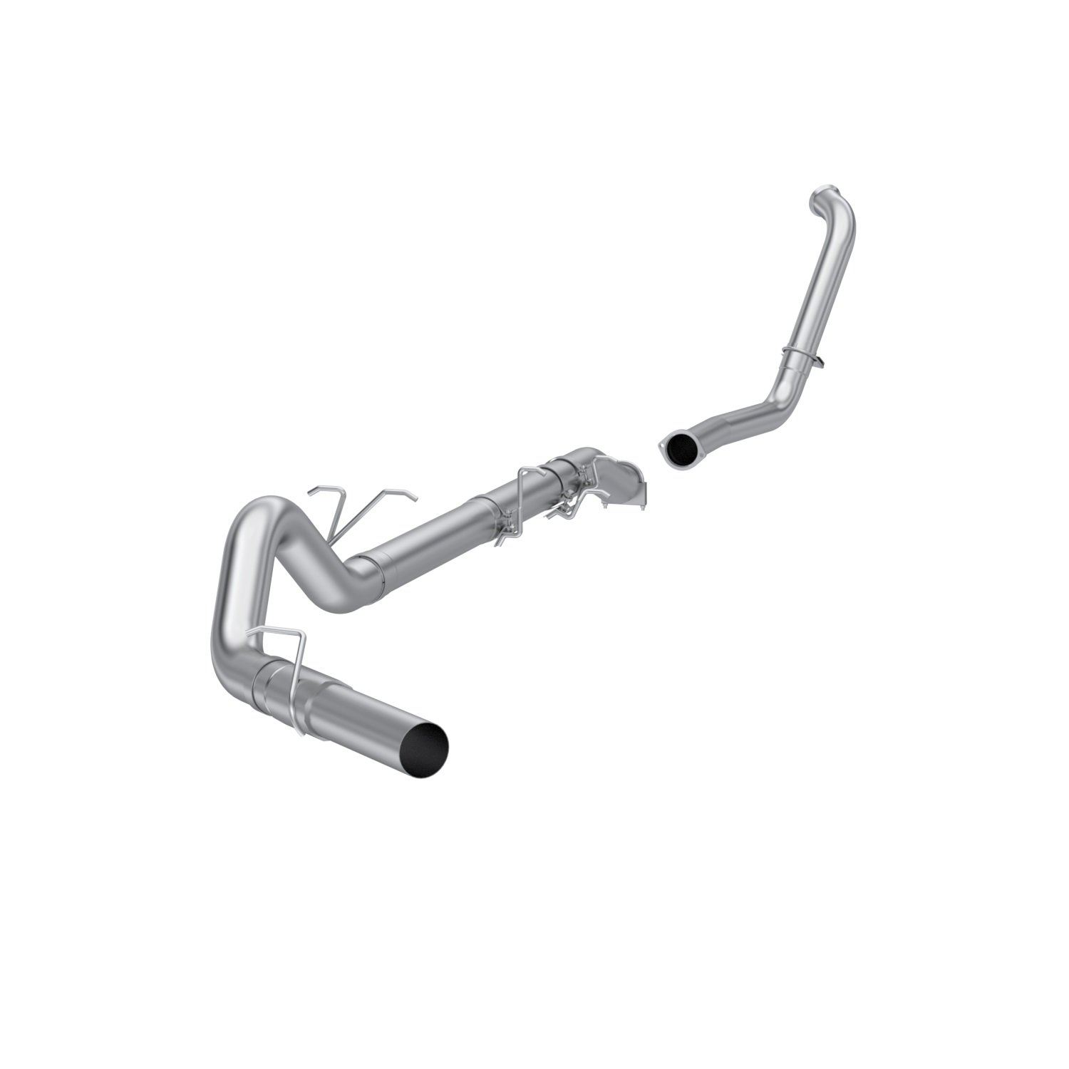 MBRP Exhaust 4in. Turbo Back. Single Side. Retains Stock Cat. AL. No Muffler S6206PLM