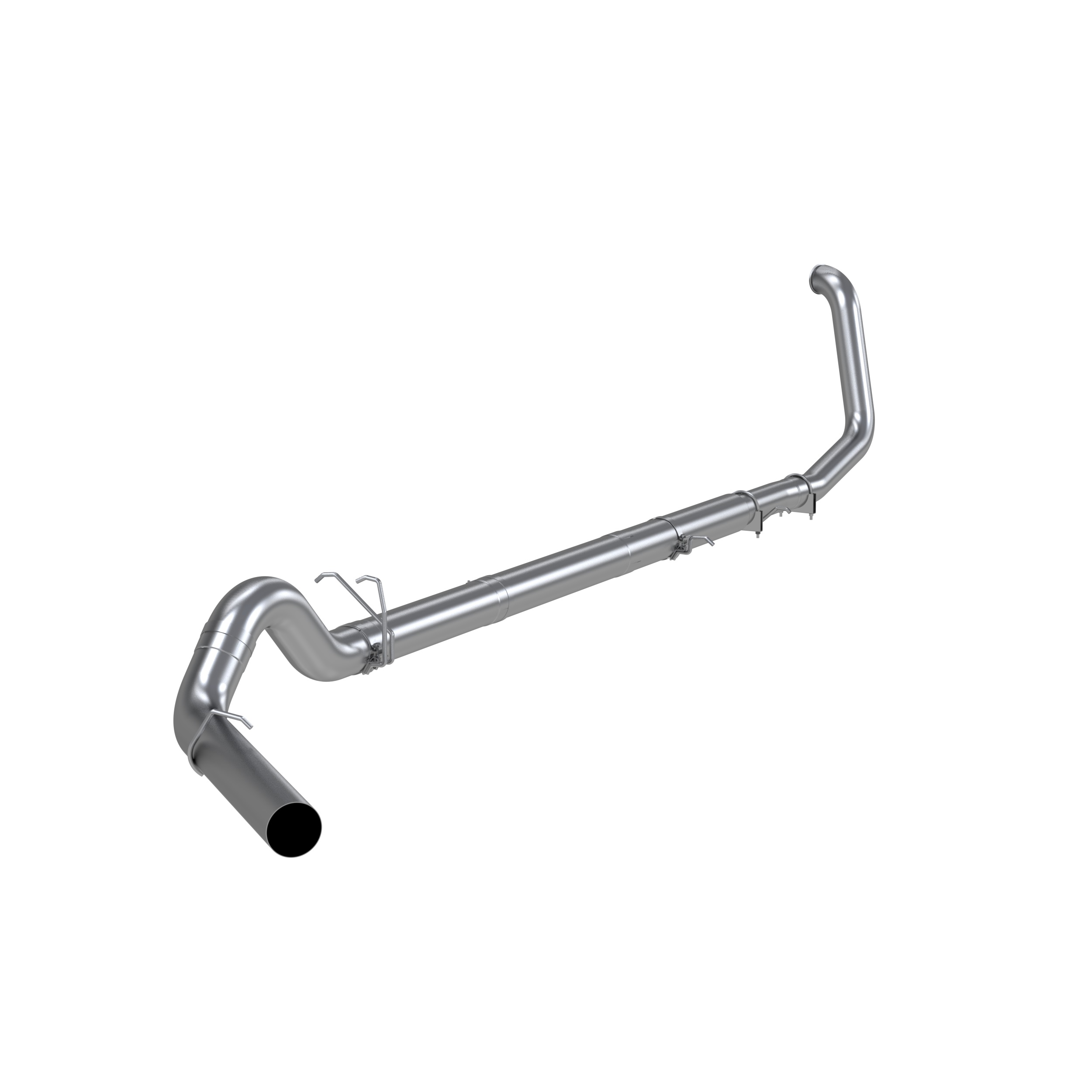 MBRP Exhaust 5in. Turbo Back. Single Side Exit. No Muffler. Off-Road. AL S62220PLM