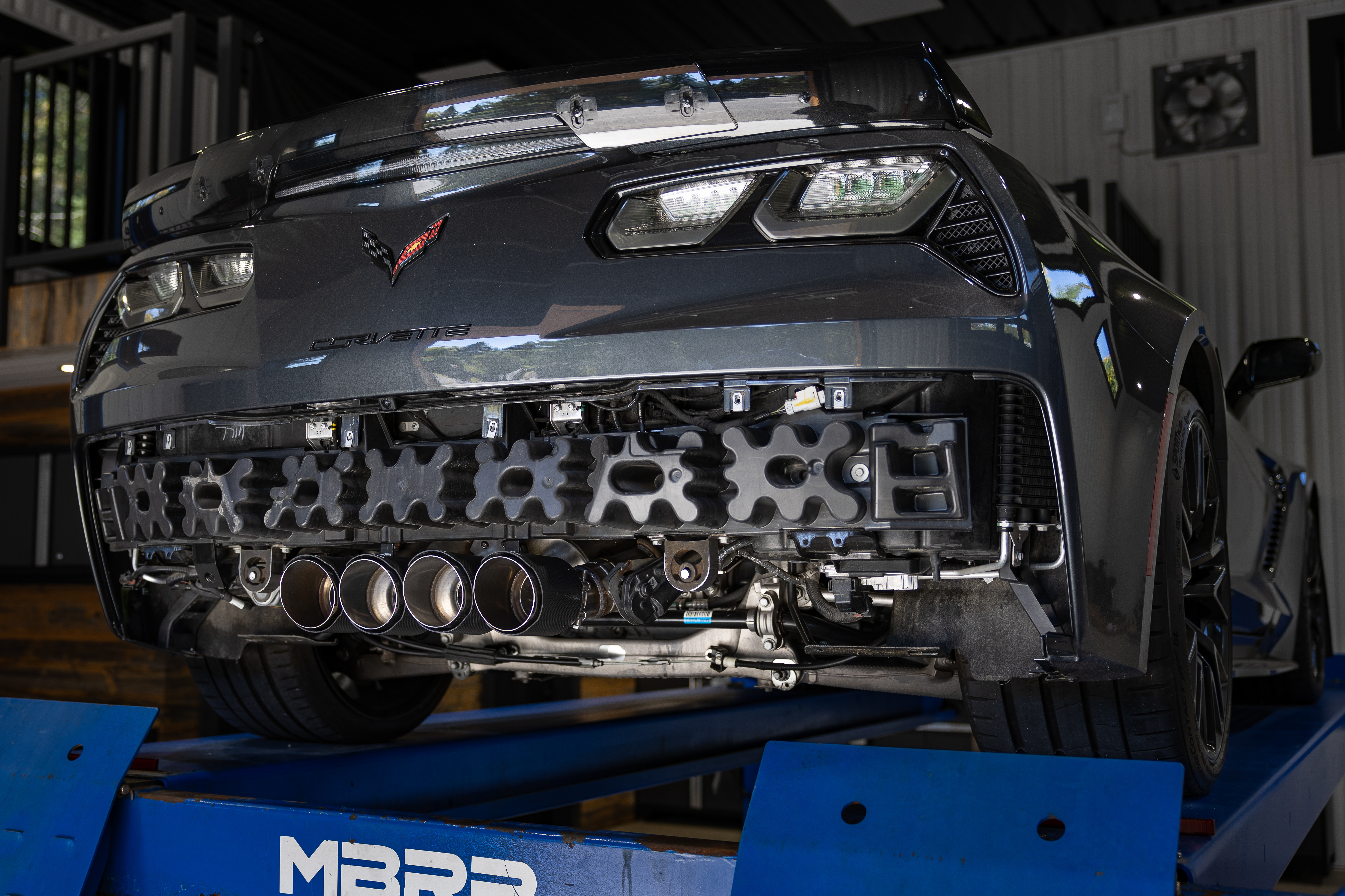 MBRP Exhaust MBRP 3in Axle-Back, Quad Rear Exit, Active, T304 with CF Tips. S70073CF