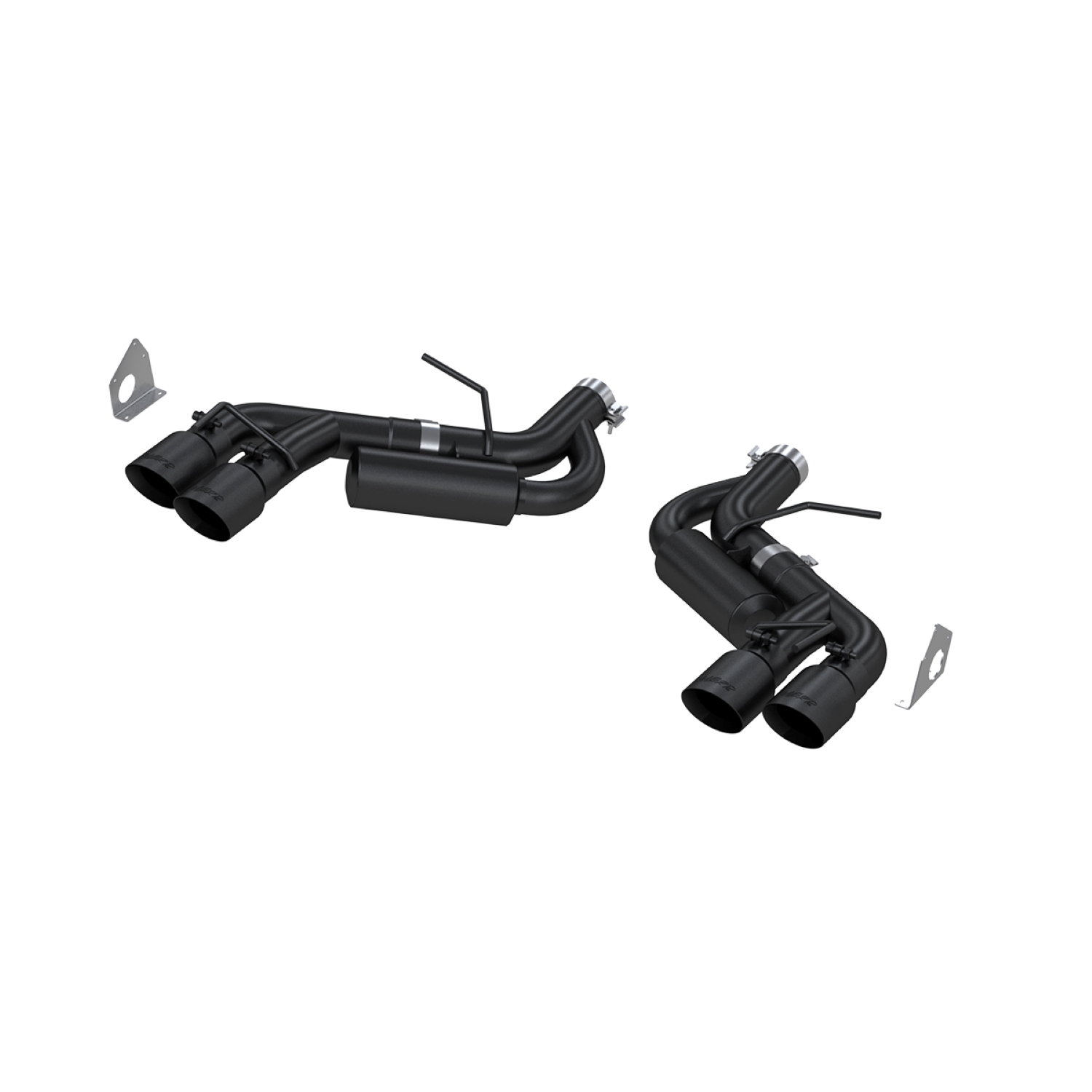 MBRP Exhaust 3in. Axle-Back. Dual Rear Exit. Quad Tip. BLK S7036BLK