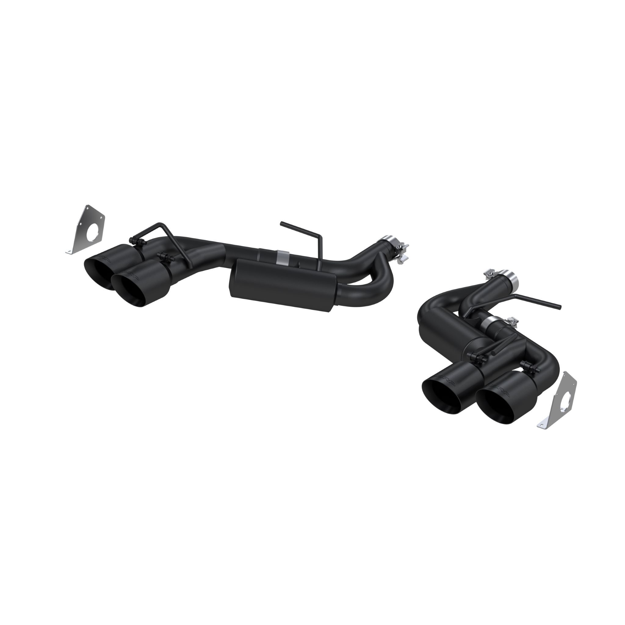 MBRP Exhaust 2.5in. Axle-Back. Dual Rear Exit. Quad Tips. BLK S7039BLK