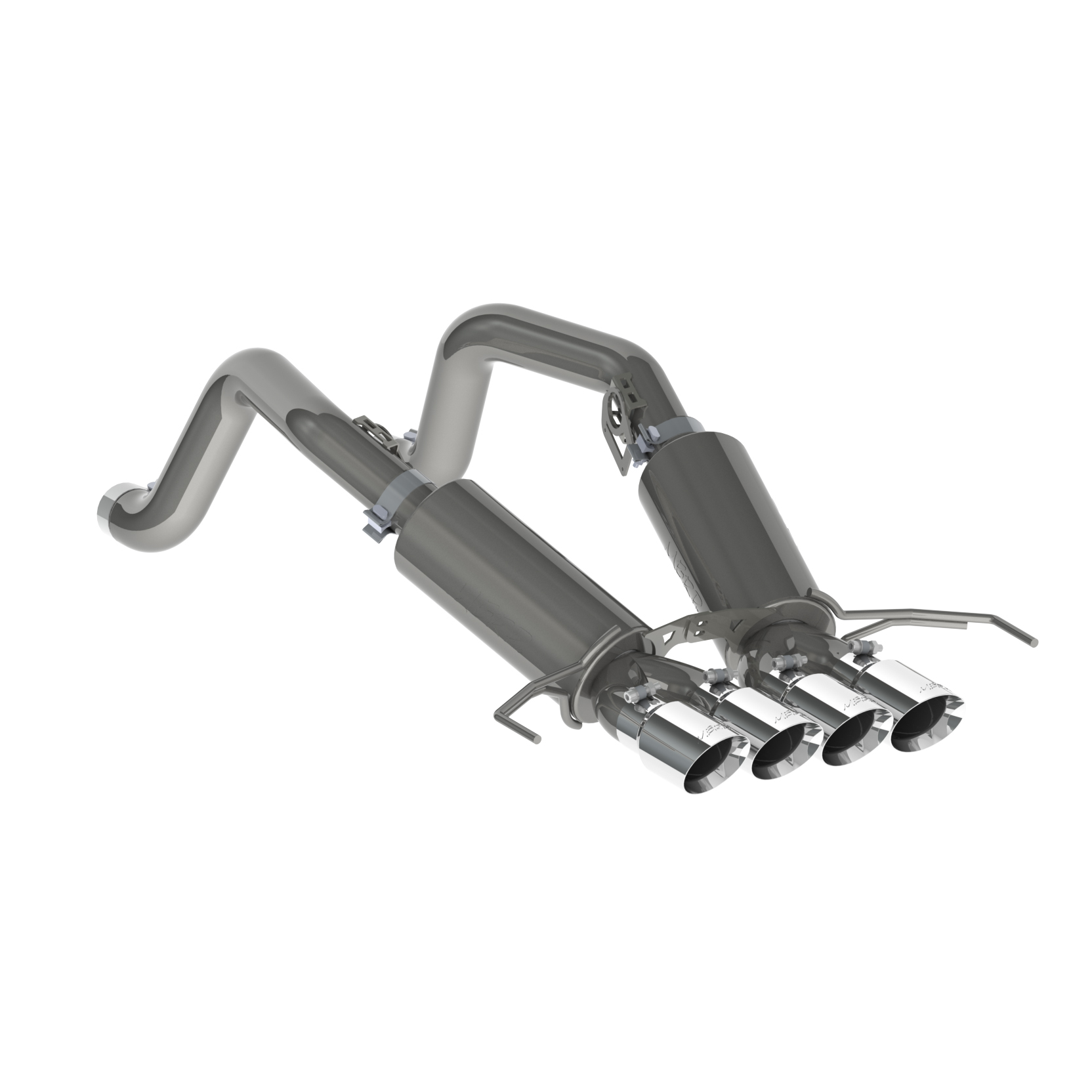MBRP Exhaust 3in. Axle-Back. Dual Muffler. Dual Rear Exit. Quad Tip. T304 S7030304