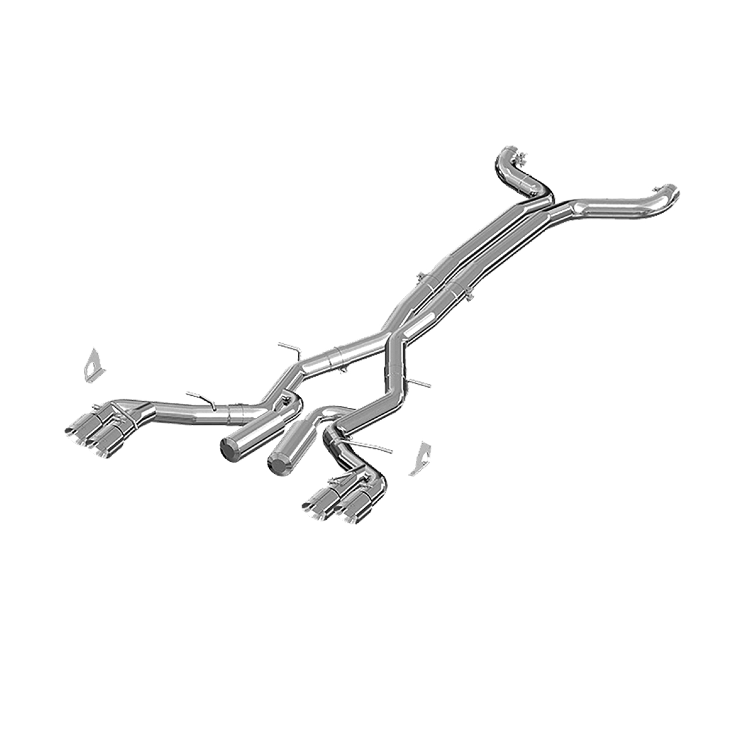 MBRP Exhaust 3in. Cat-Back. Dual Rear Exit. Quad Tip. Race. AL S7033AL