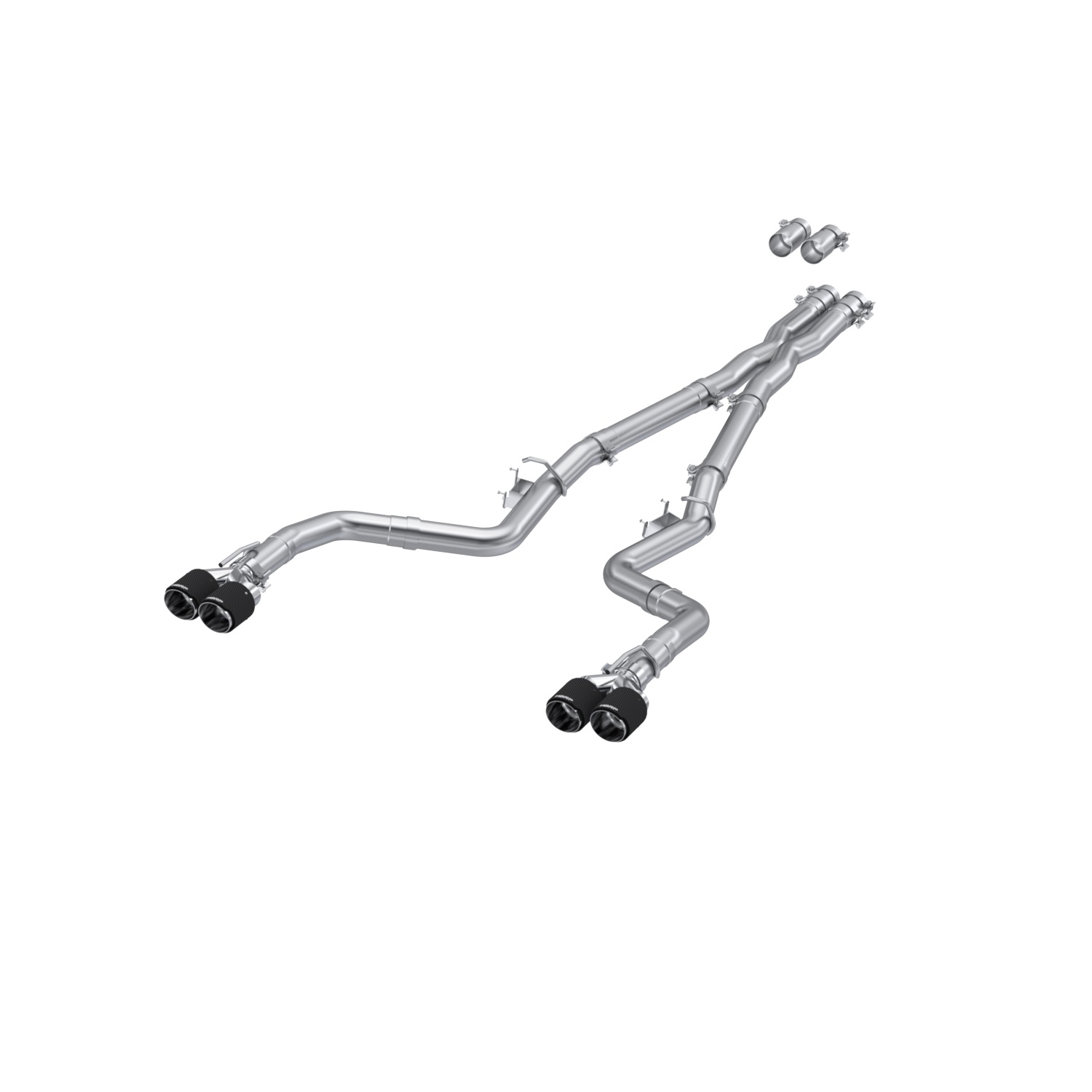 MBRP Exhaust 3in. Cat-Back. Dual Rear Exit. Race Version. T304. Quad CF Tips S71143CF