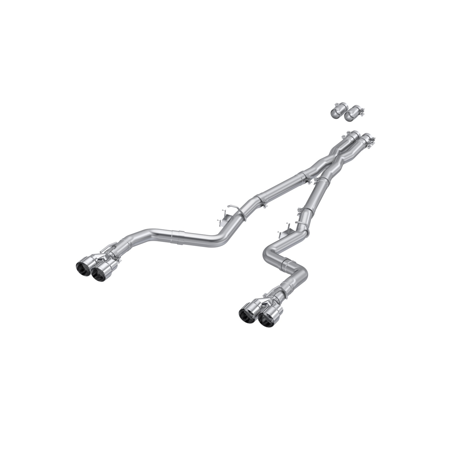 MBRP Exhaust 3in. Cat-Back. Dual Rear Exit. Race Version. AL. Quad Tips S7114AL