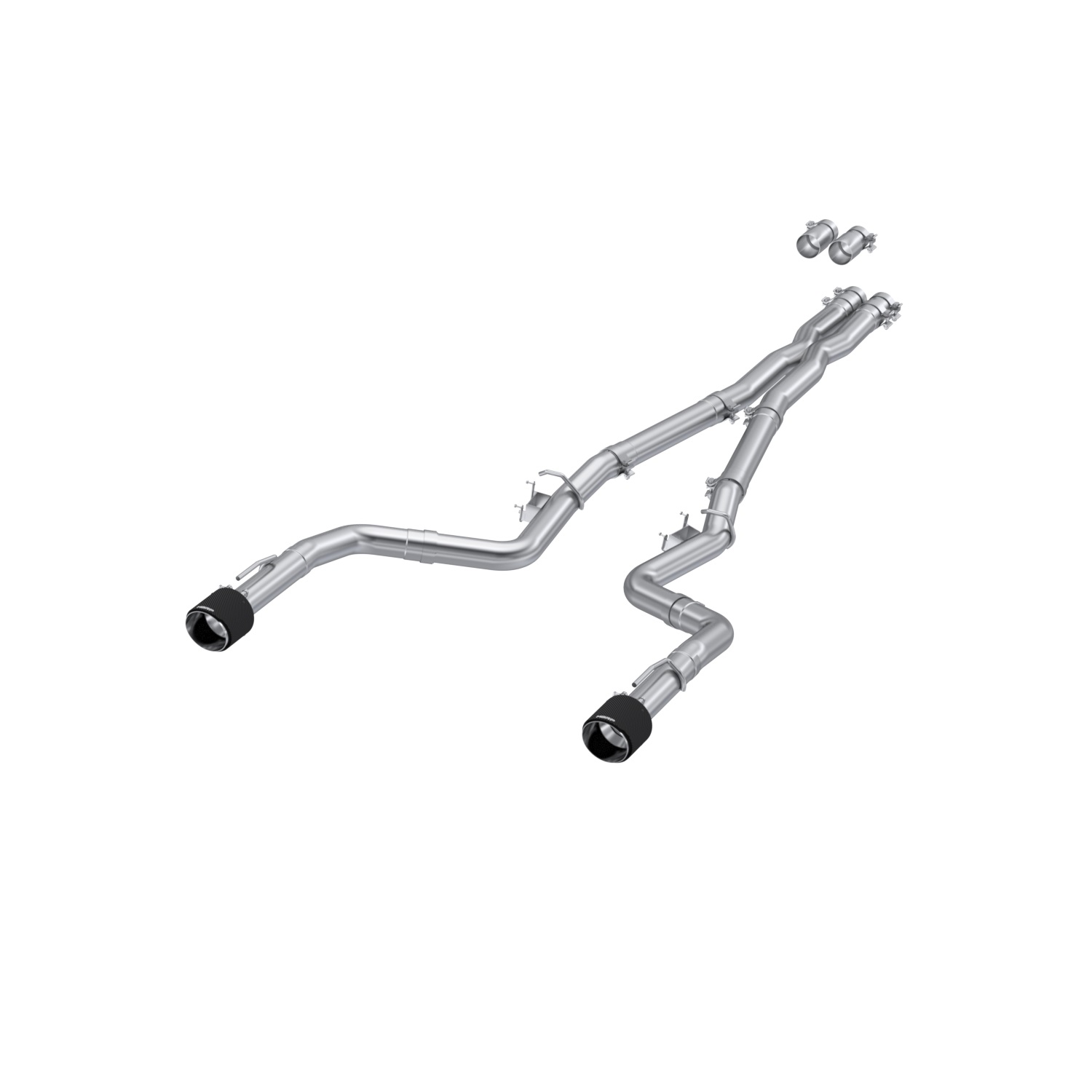 MBRP Exhaust 3in. Cat-Back. Dual Rear Exit. Race Version. T304. Dual CF Tips S71183CF