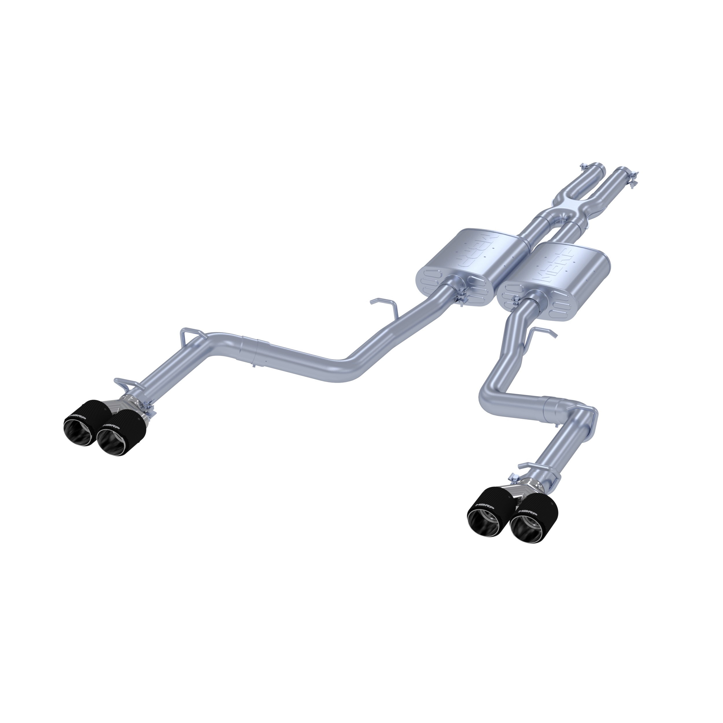 MBRP Exhaust 2.5in. Cat-Back. Dual Rear Exit. T304. CF Tips S71113CF