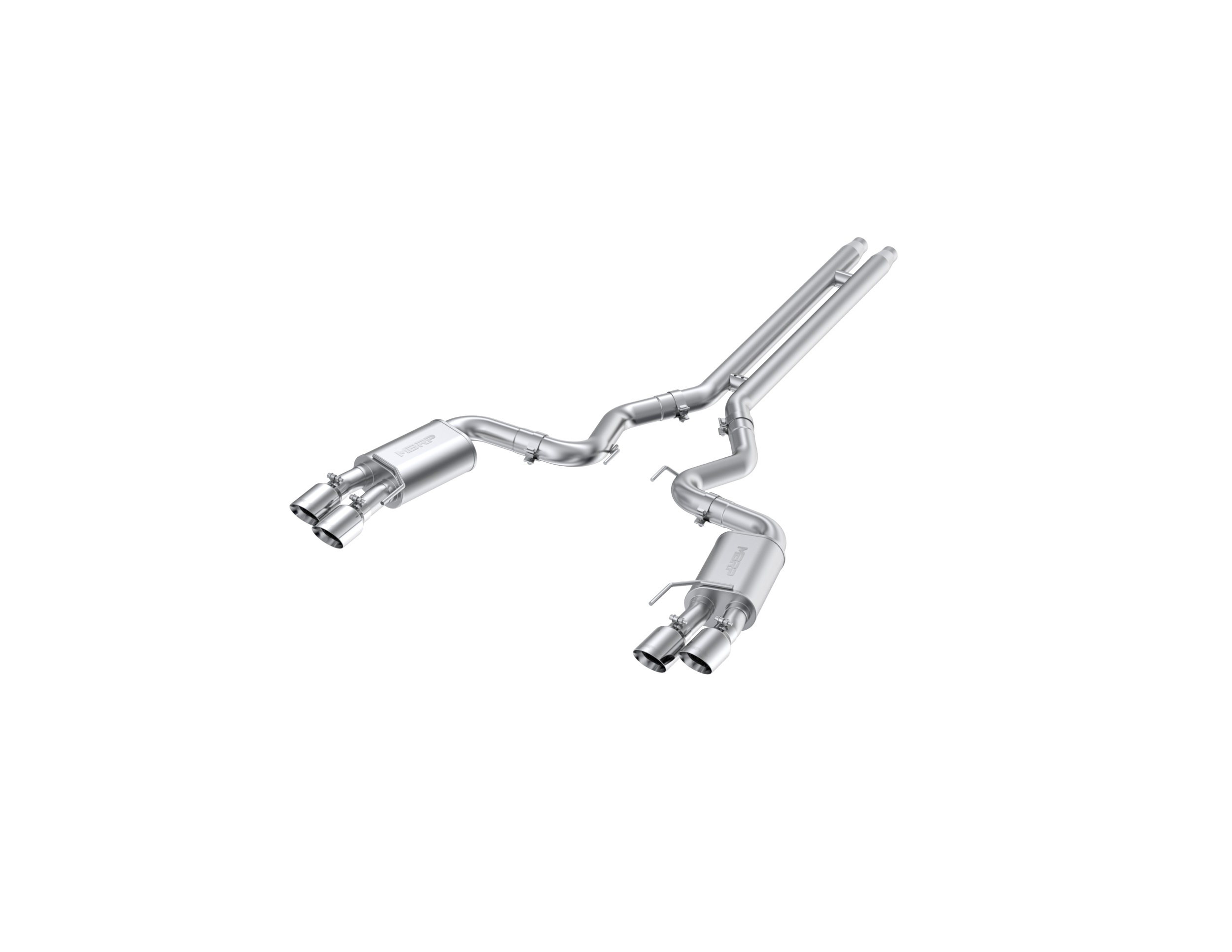 MBRP Exhaust 3in. Cat-Back. Dual Rear Exit. Quad Tips. Street Version. T304 S7205304