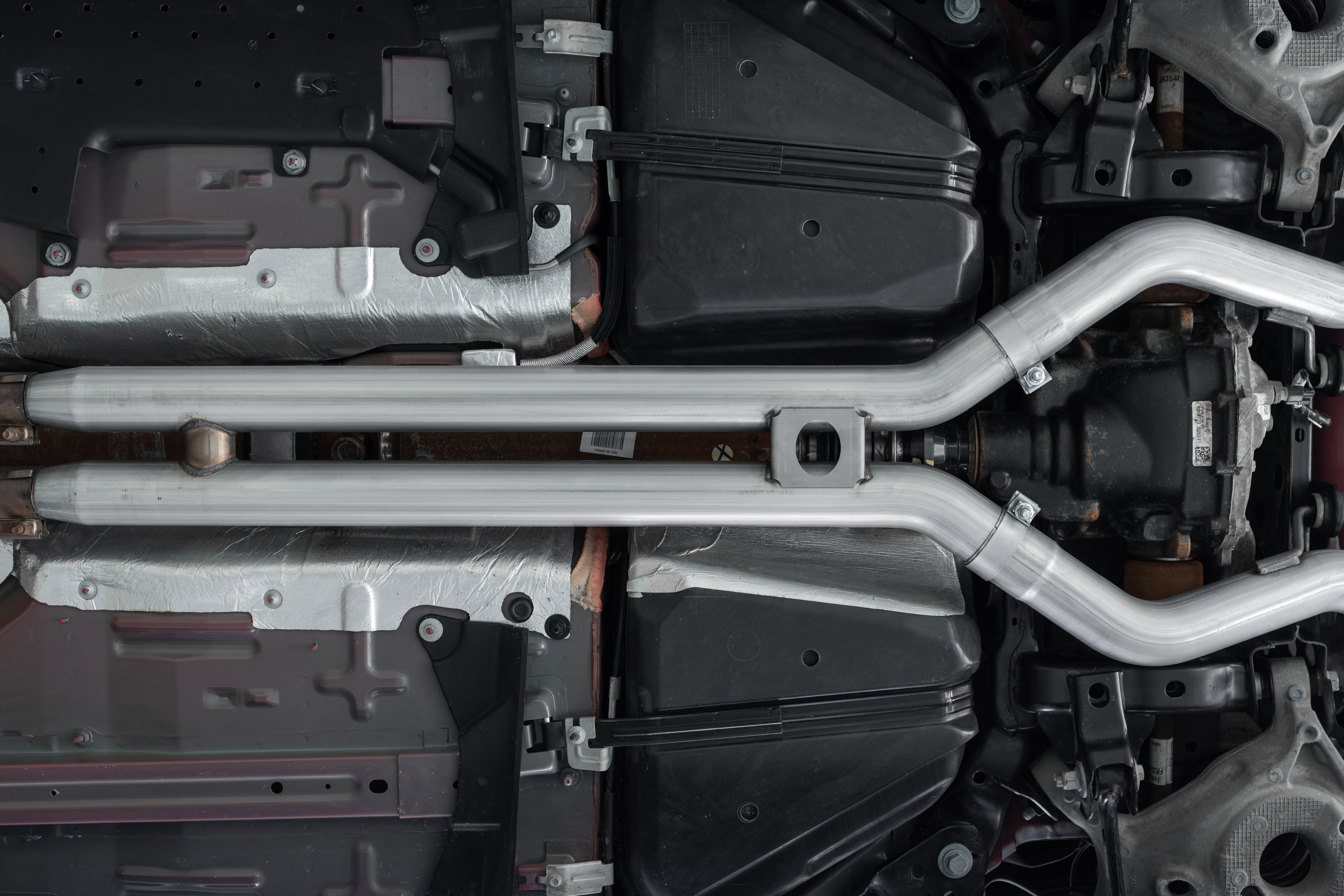 MBRP Exhaust 3in. Cat-Back. Dual Rear Exit. Quad CF Tips. Street Version. T304 S72053CF