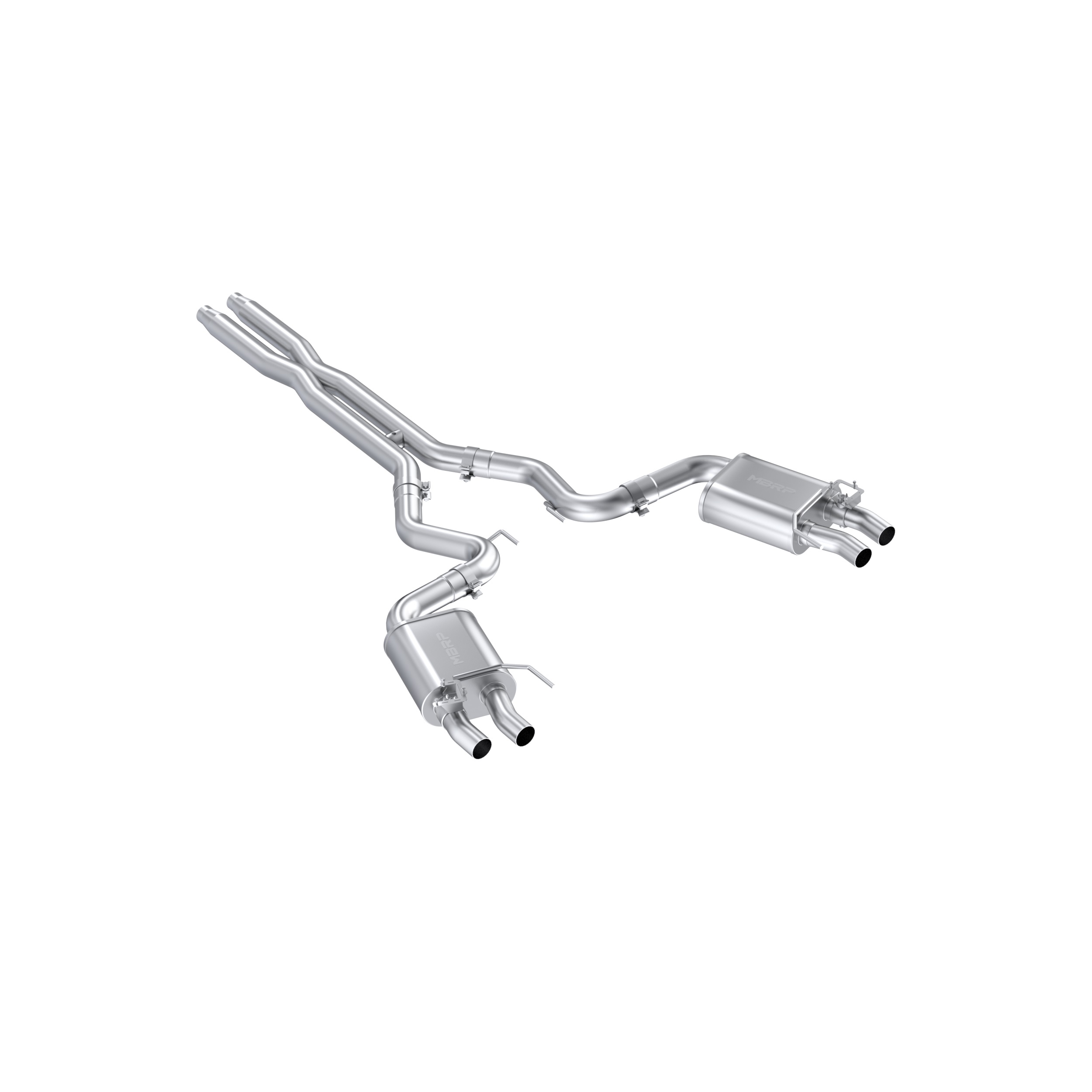 MBRP Exhaust 3in. Cat-Back. Dual Muffler. Quad Rear Exit. T304 S7201304