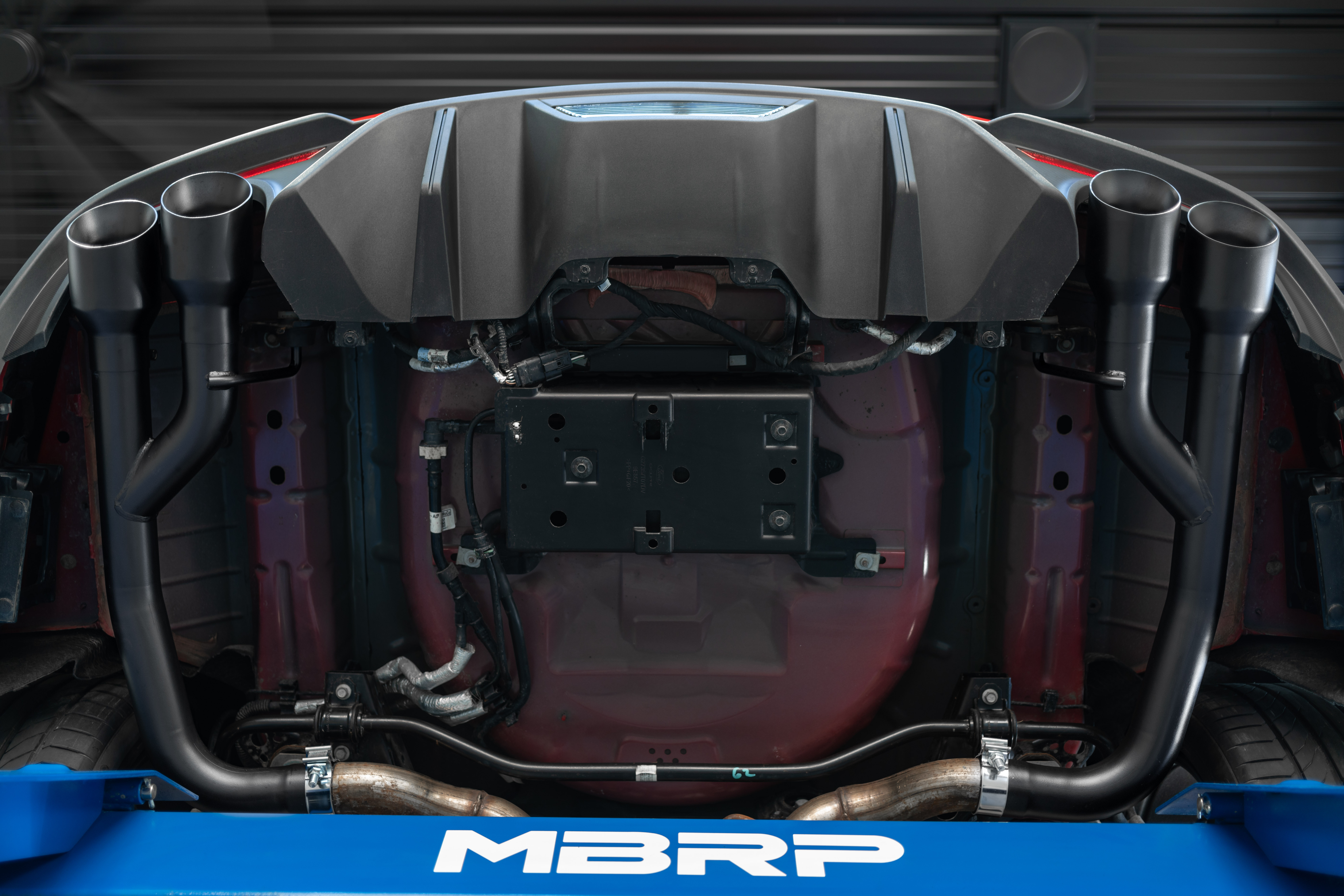MBRP Exhaust 2.5in. Axle-Back. Dual Rear Exit. T304. Quad Tips S7211304