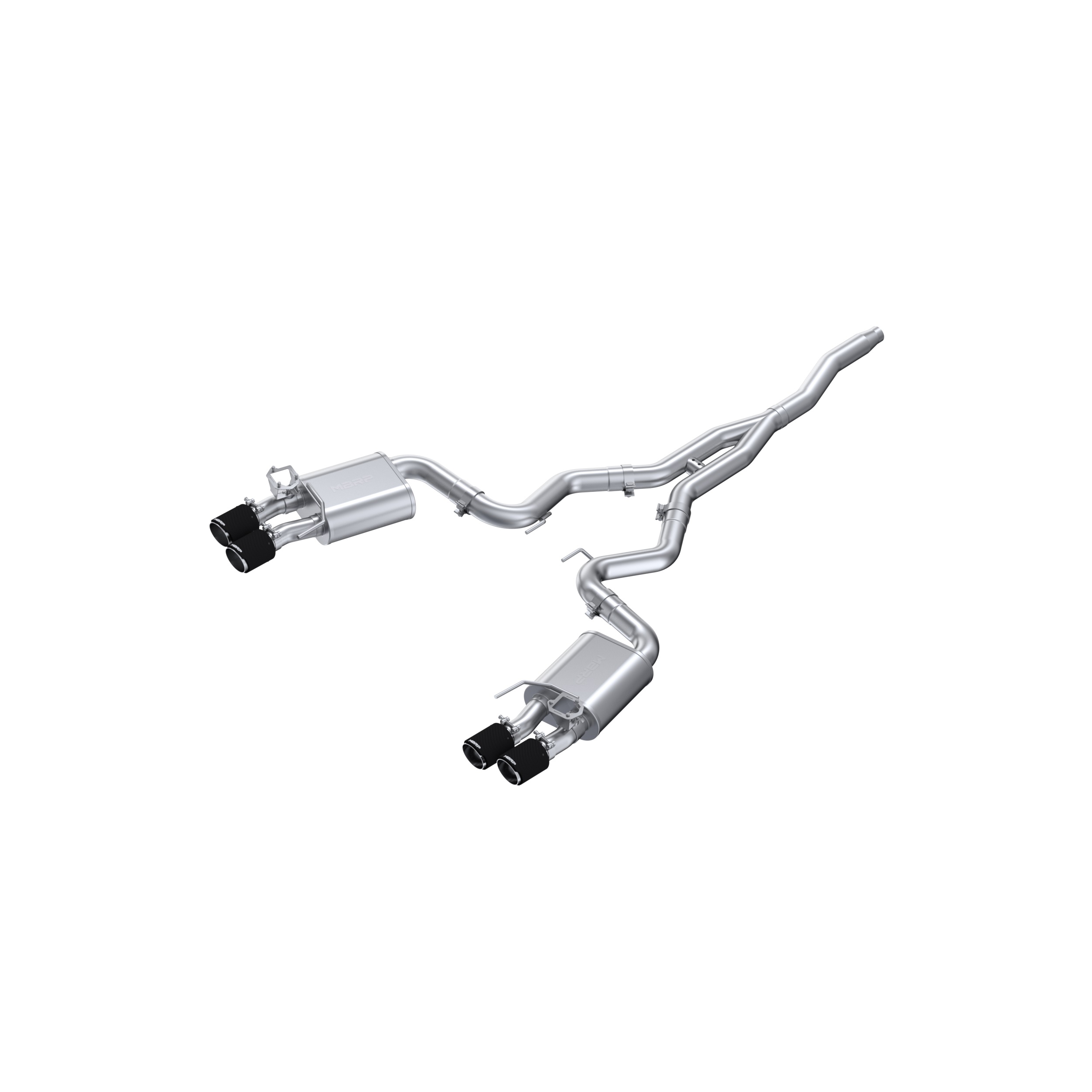 MBRP Exhaust 3in. Cat-Back. Quad Rear Exit. T304. CF Tips. Active S72233CF