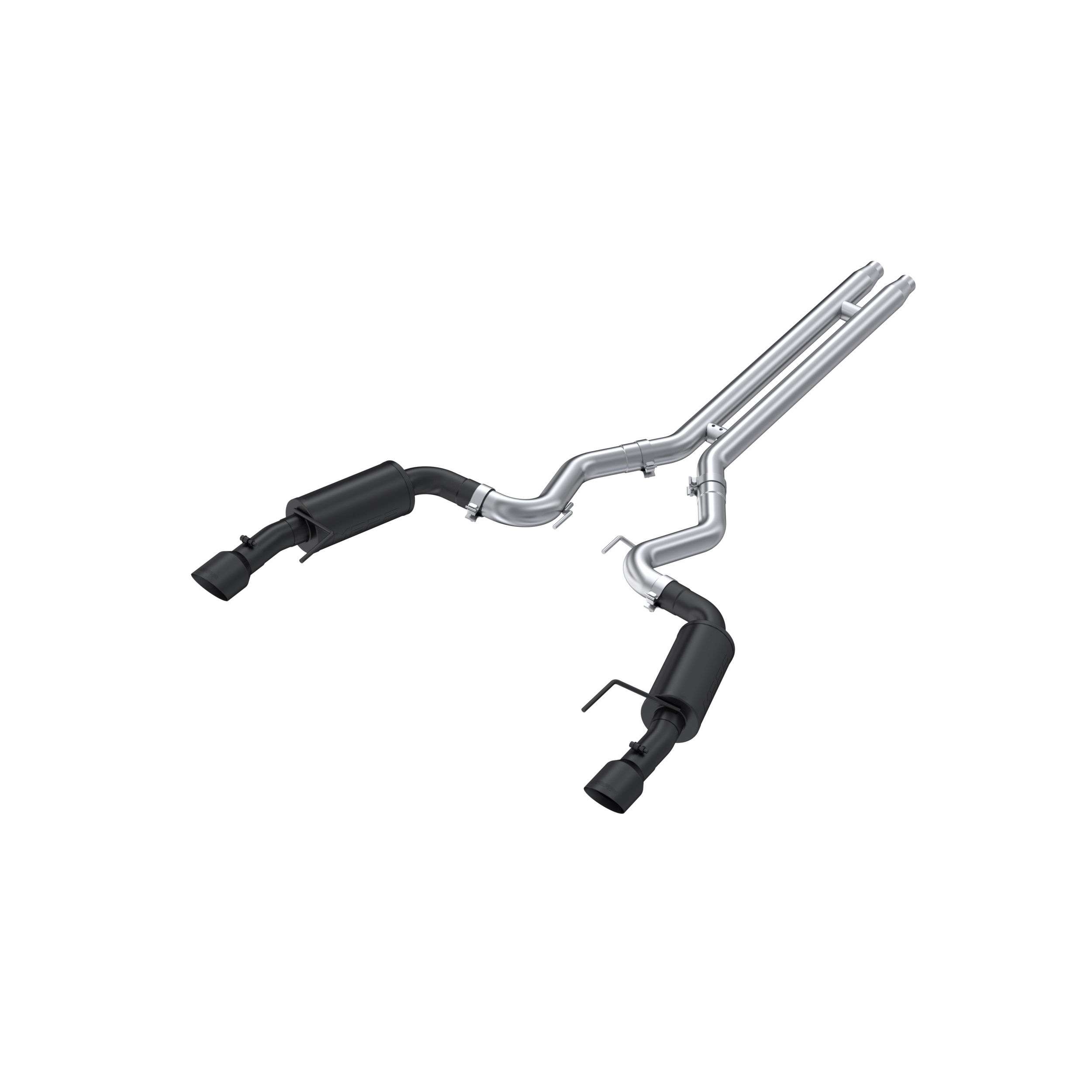 MBRP Exhaust 3in. Cat-Back. Dual Split Rear Exit. Street Version. BLK S7239BLK