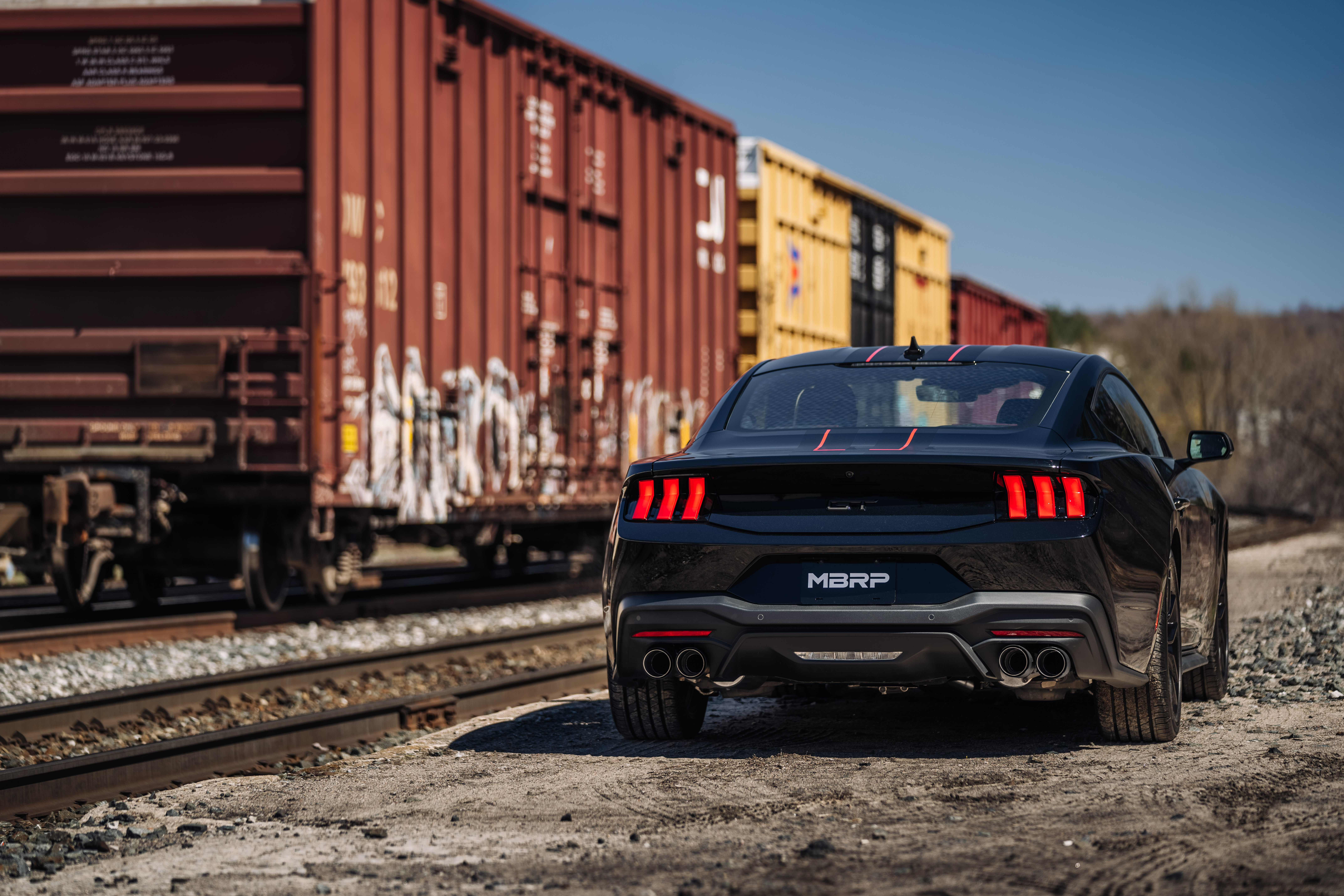 MBRP Exhaust 3 Inch Cat-Back Quad Rear Exit. T304 and CF Tips. Active Exhaust S72553CF