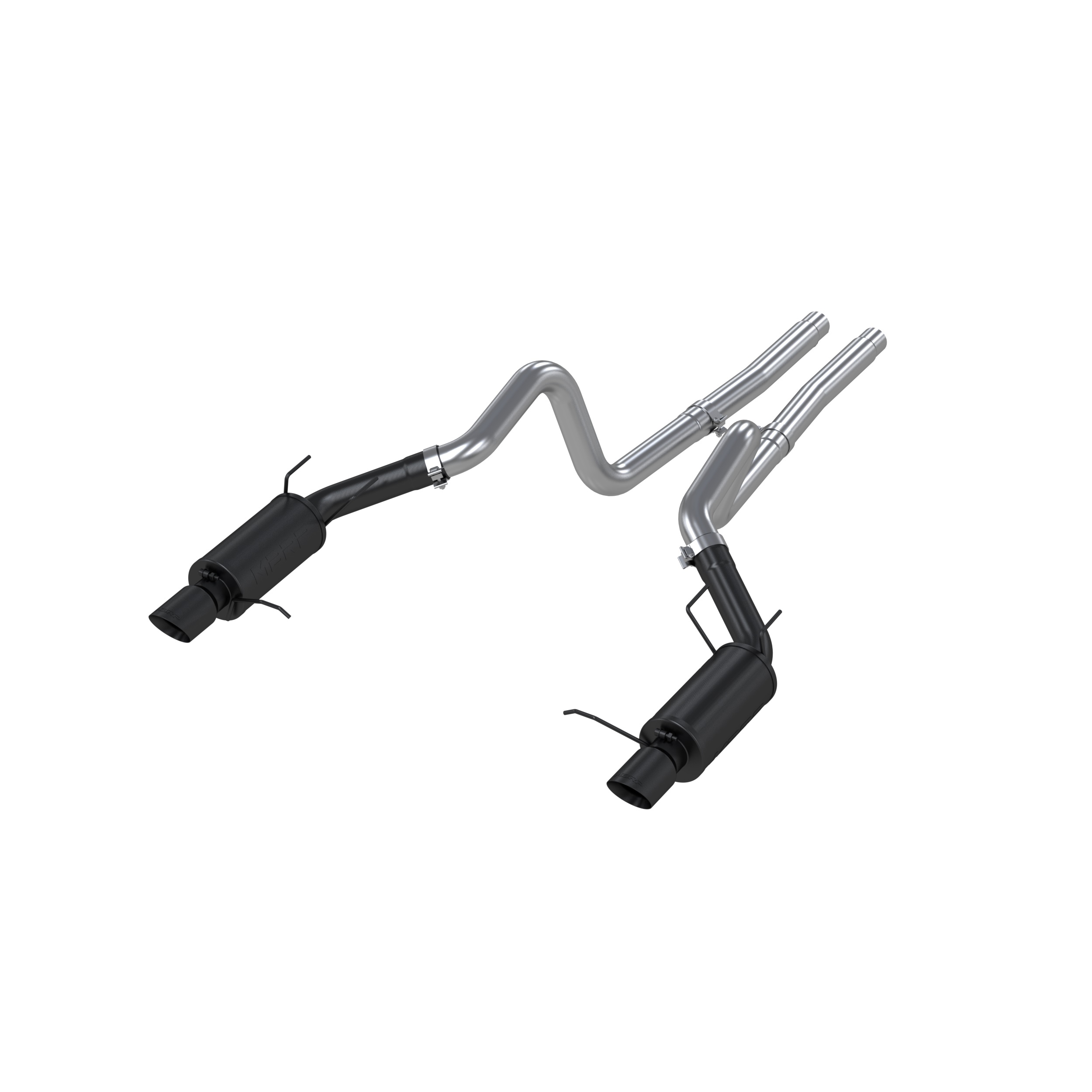 MBRP Exhaust 3in. Cat-Back. Dual Split Rear Exit. Street Version. BLK S7258BLK