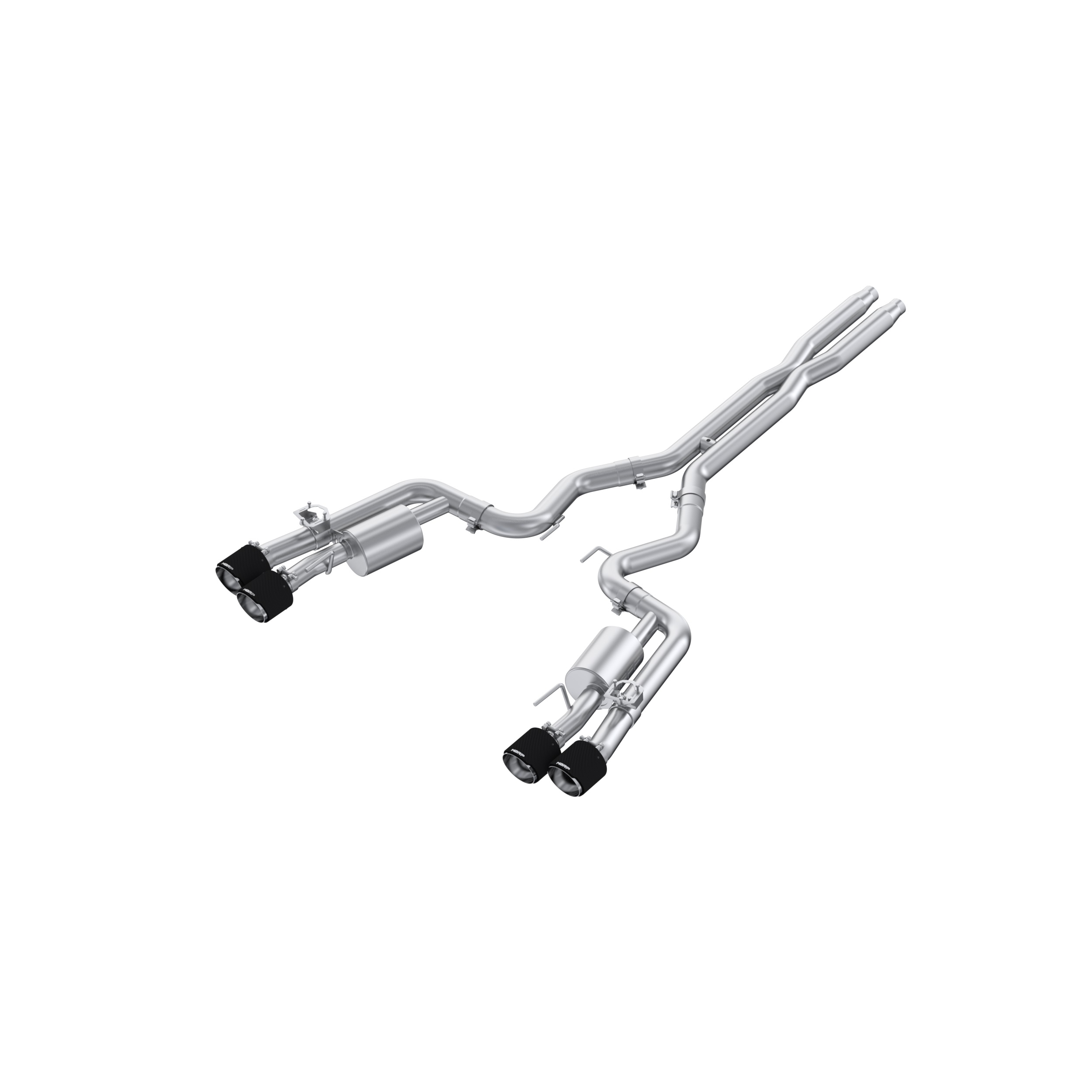 MBRP Exhaust MBRP 3in Cat-Back, Quad Rear Exit,T304, Quad CF Tips, Active Exhaust. S72843CF