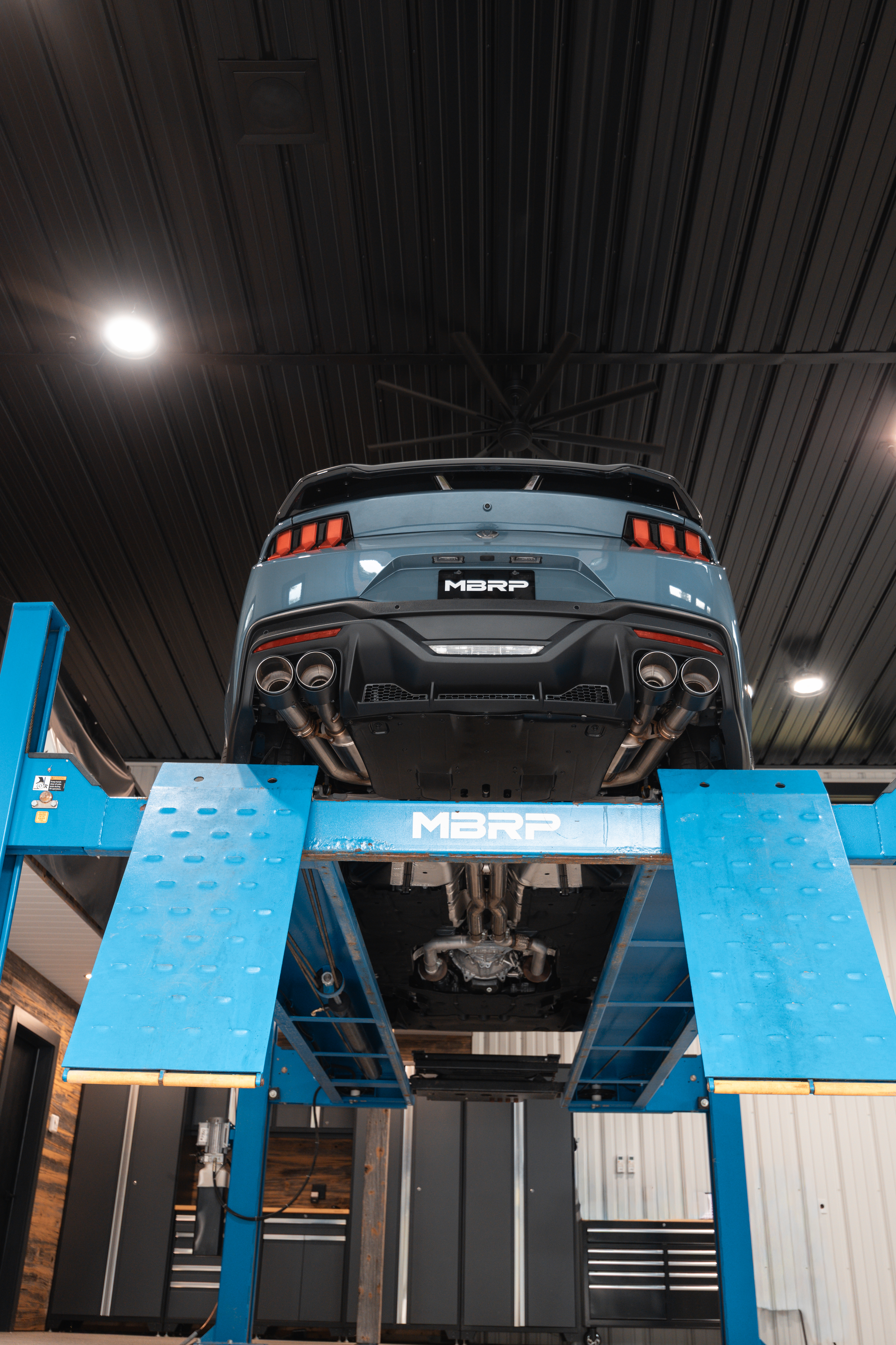 MBRP Exhaust MBRP 3in Cat-Back, Quad Rear Exit,T304, Quad CF Tips, Active Exhaust. S72843CF