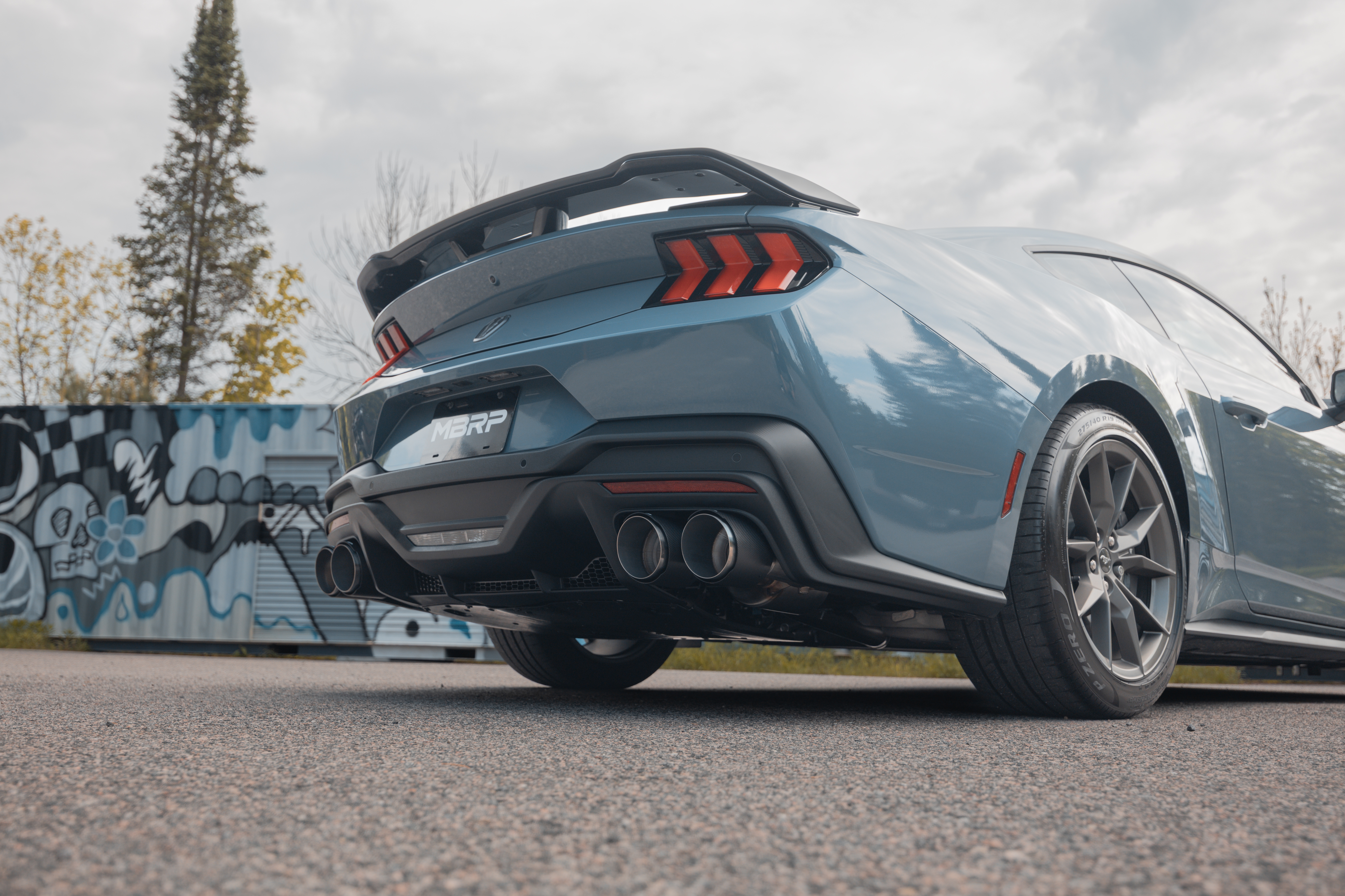 MBRP Exhaust MBRP 3in Cat-Back, Quad Rear Exit,T304, Quad CF Tips, Active Exhaust. S72843CF