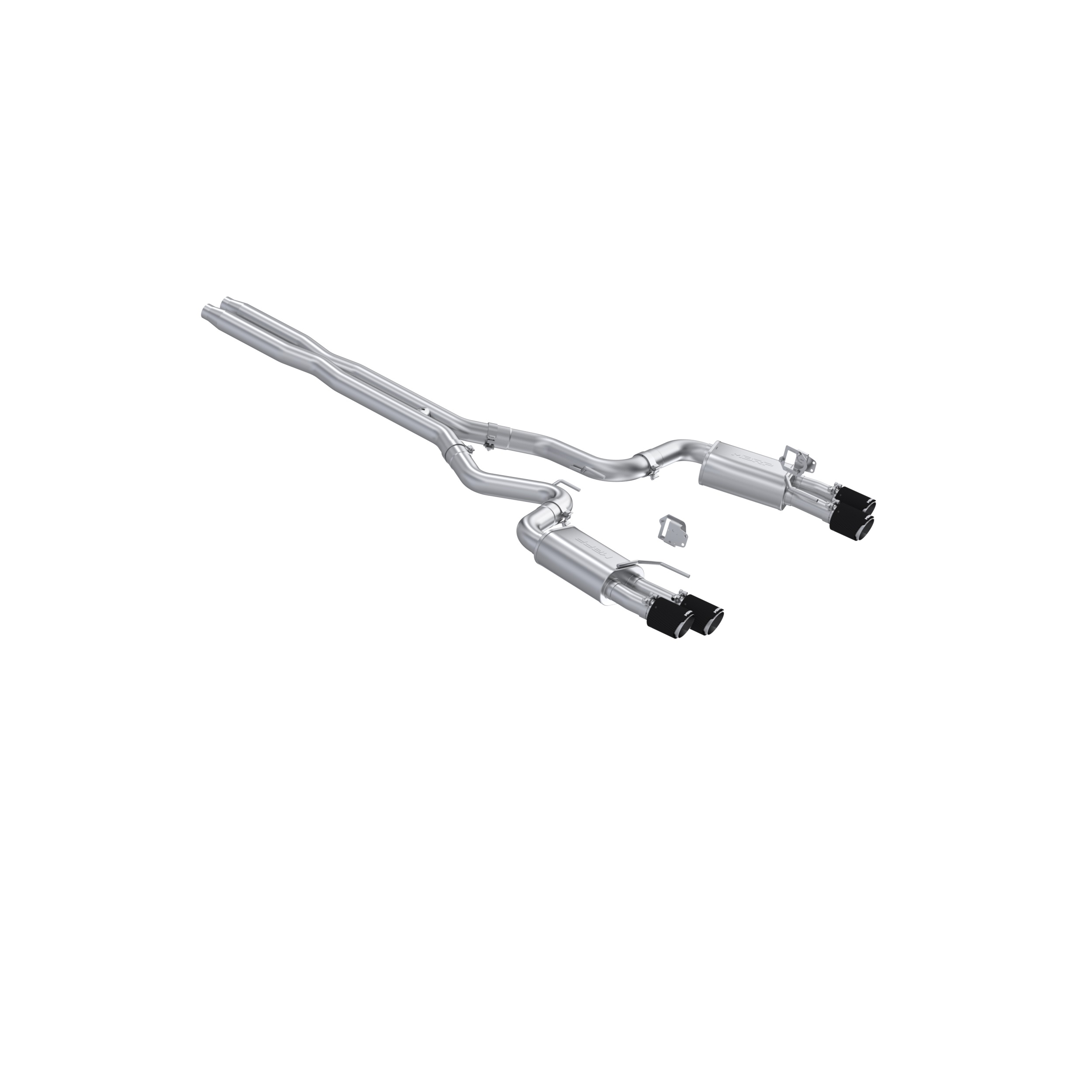 MBRP Exhaust 3in. Cat-Back. Dual Rear Exit. Quad Carbon Tips. Street Version. T304 CF S72803CF