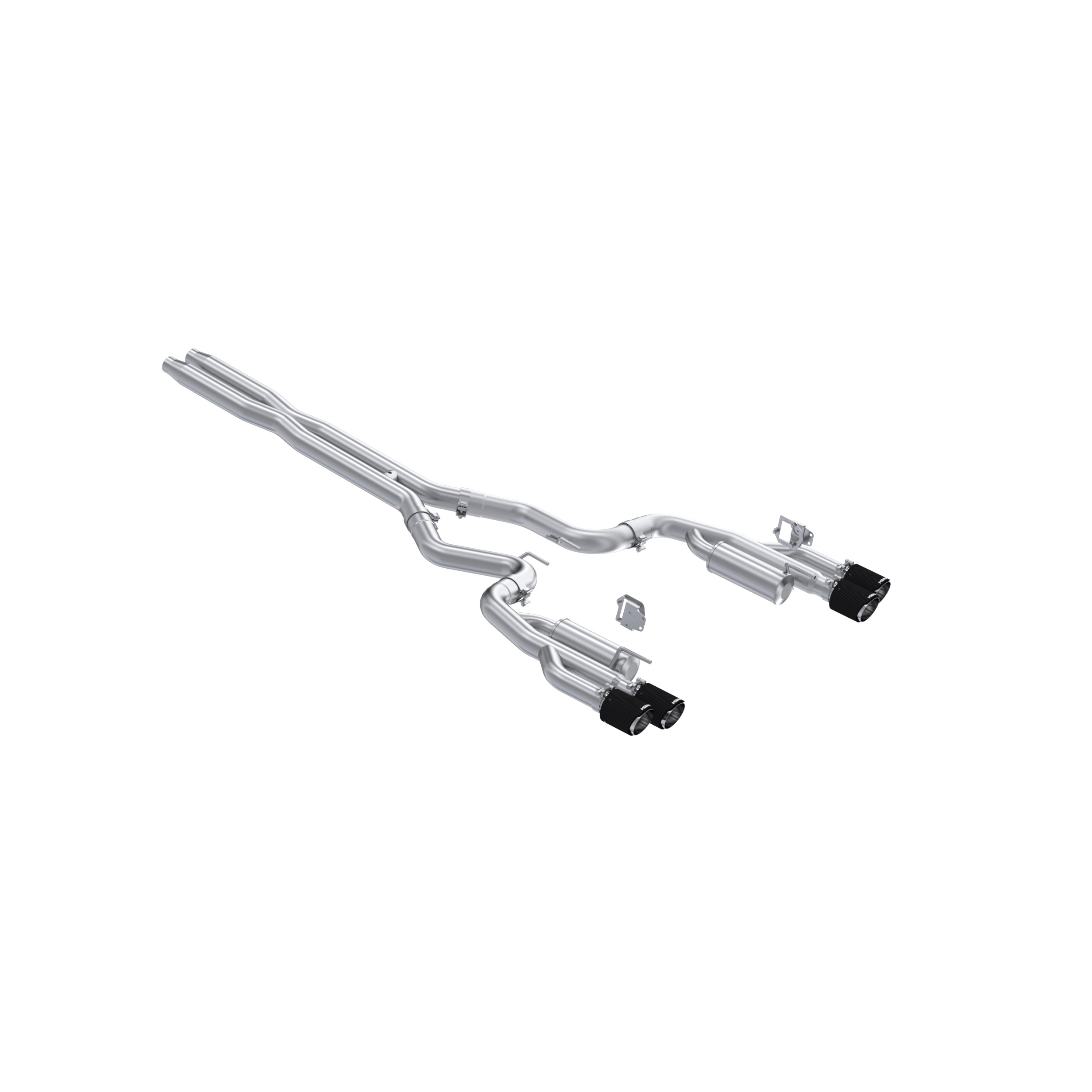 MBRP Exhaust 3in. Cat-Back. Dual Rear Exit. Quad Carbon Tips. Race Version. T304 CF S72823CF