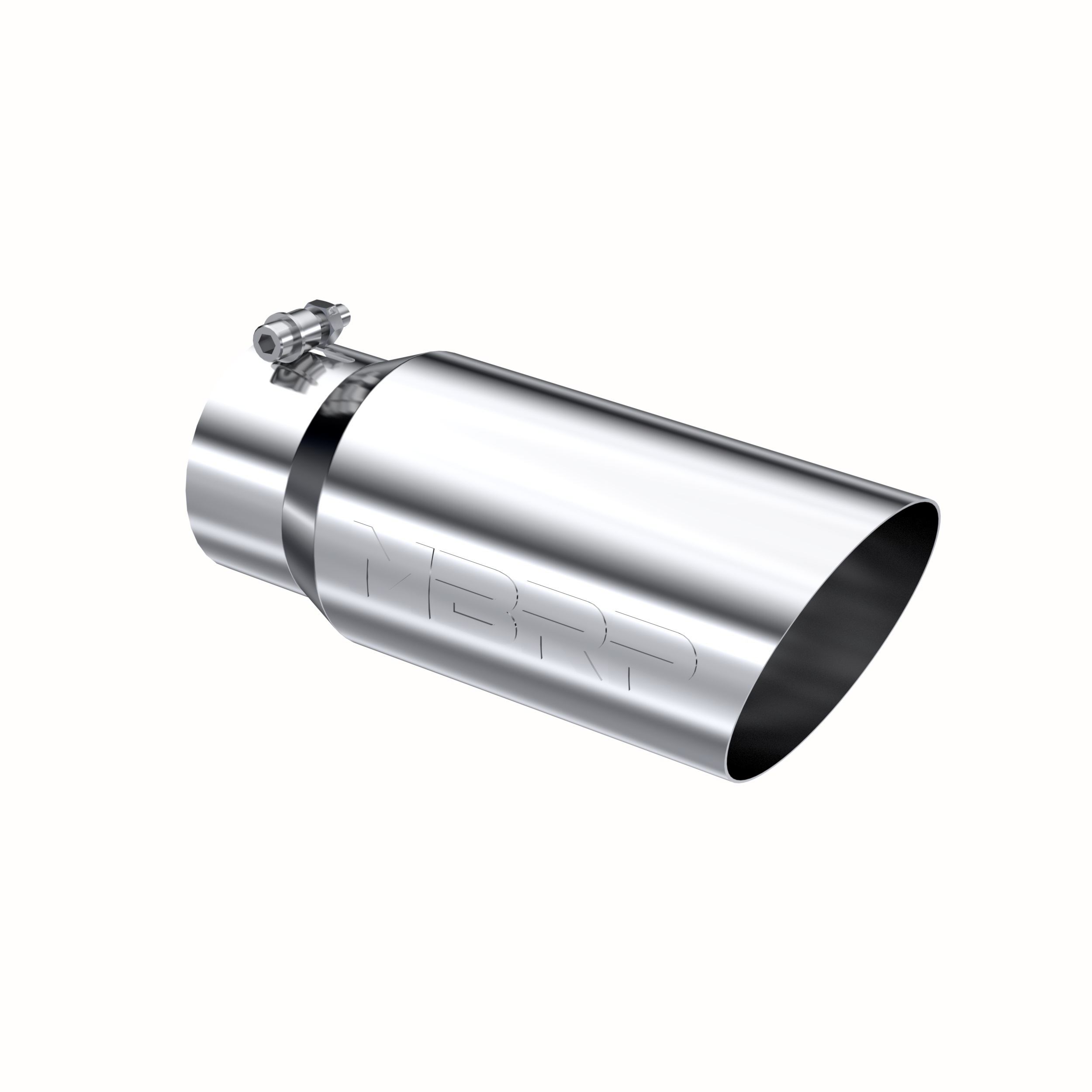 MBRP Exhaust Tip. 5in. O.D. Angled Single Walled 4in. inlet 12in. length. T304. T5052
