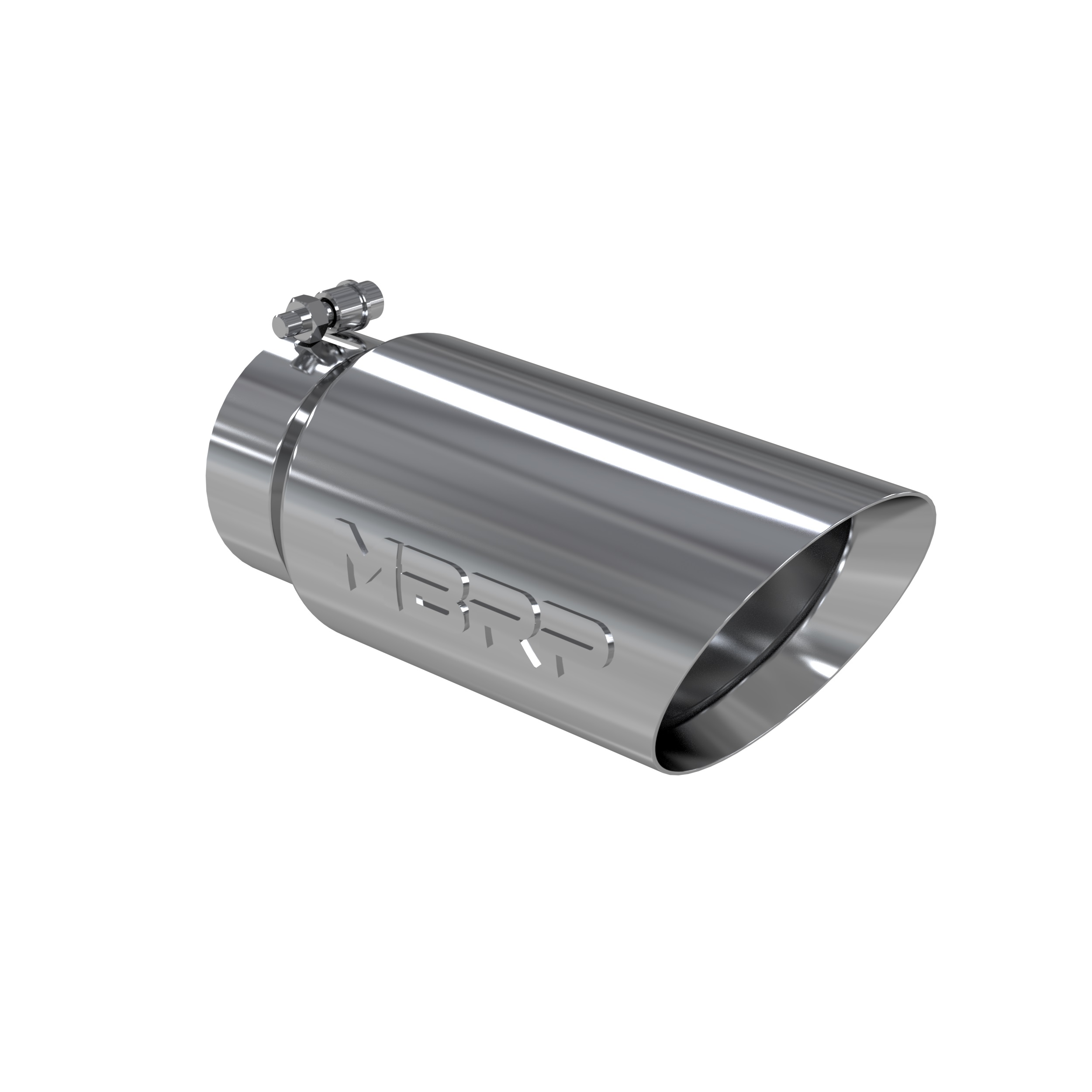 MBRP Exhaust Tip. 5in. O.D. Dual Wall Angled 4in. inlet 12in. length. T304. T5053