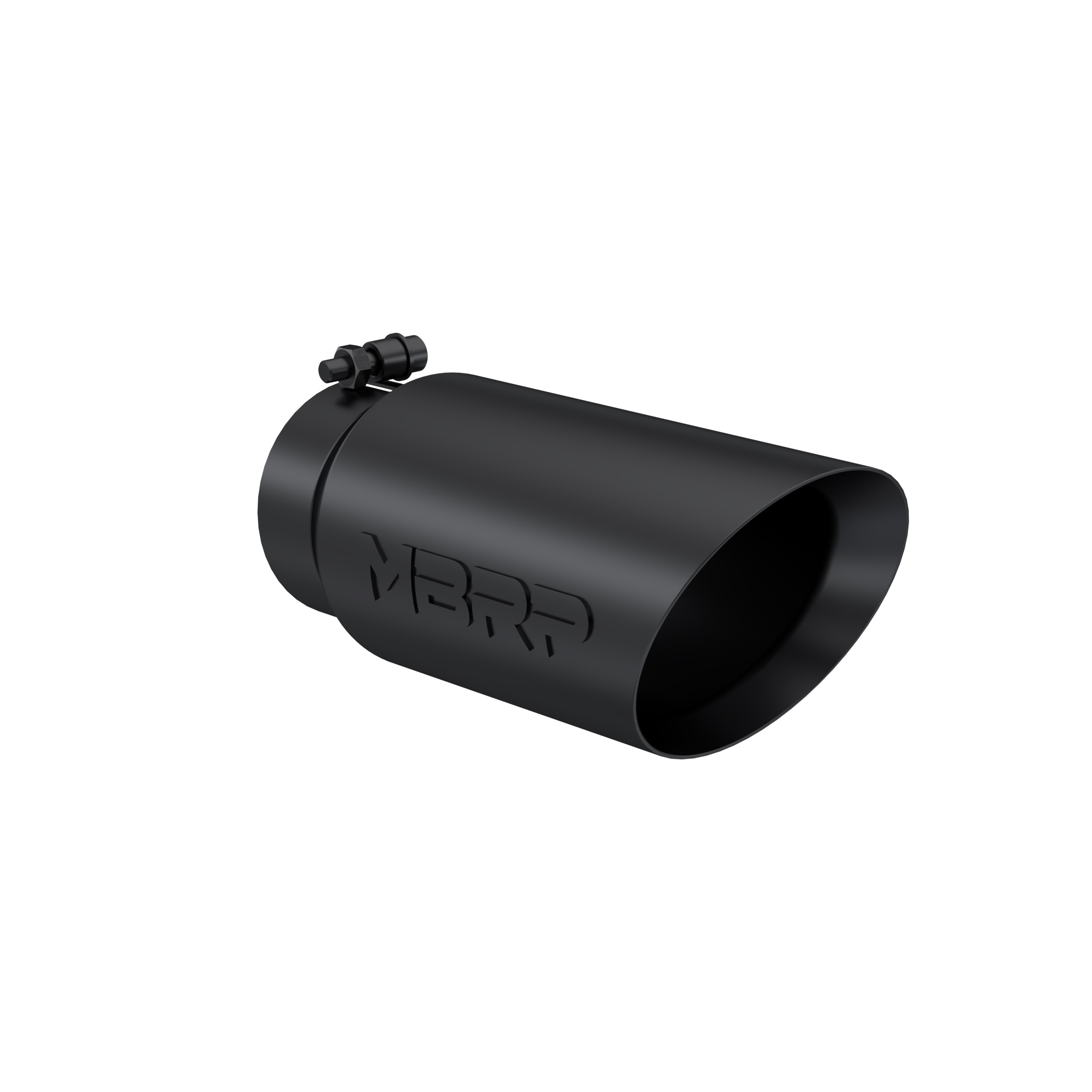 MBRP Exhaust Tip. 5in. O.D.. Dual Wall Angled. 4in. inlet 12in. Length. BLK T5053BLK