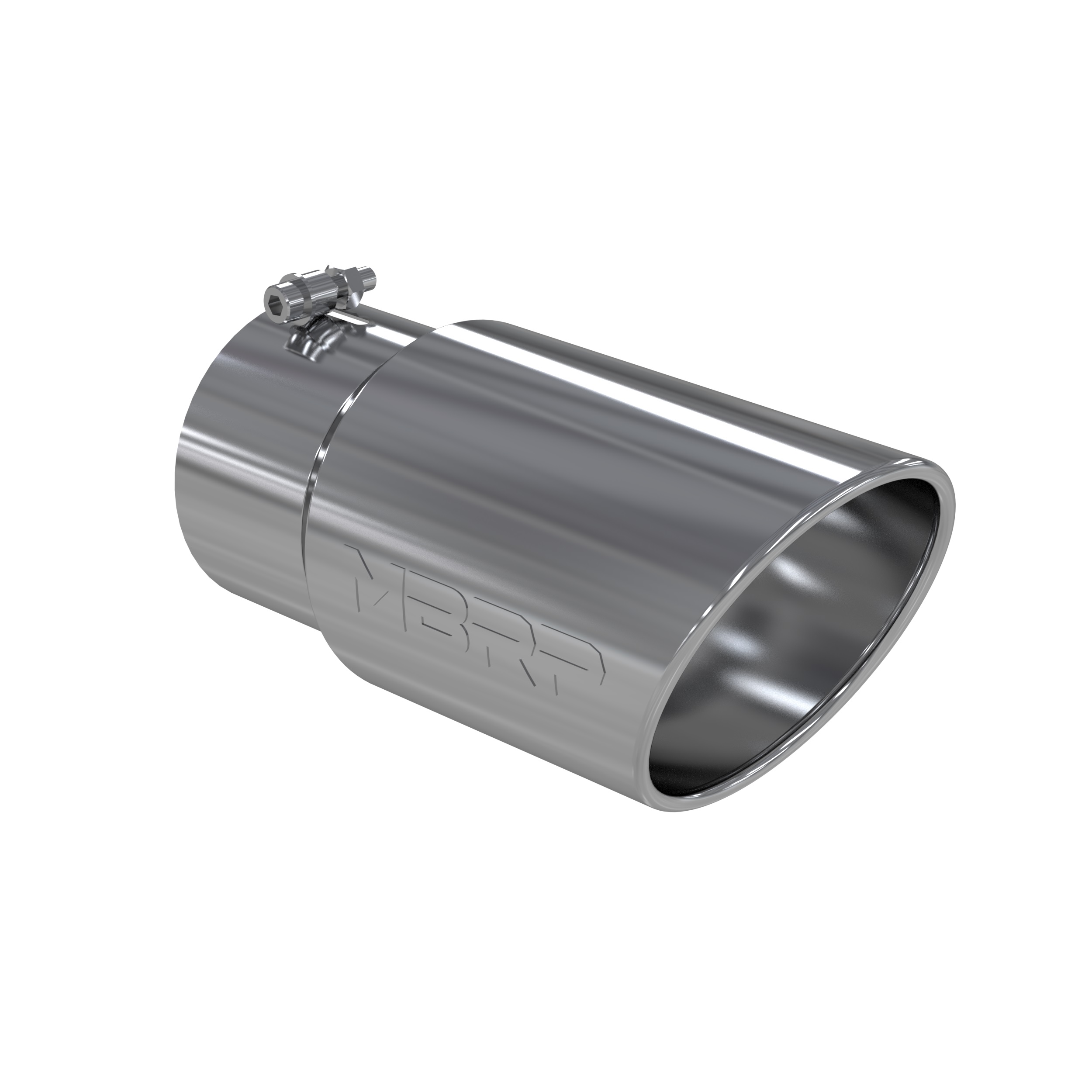 MBRP Exhaust Tip. 6in. O.D. Angled Rolled End 5in. inlet 12in. length. T304. T5075