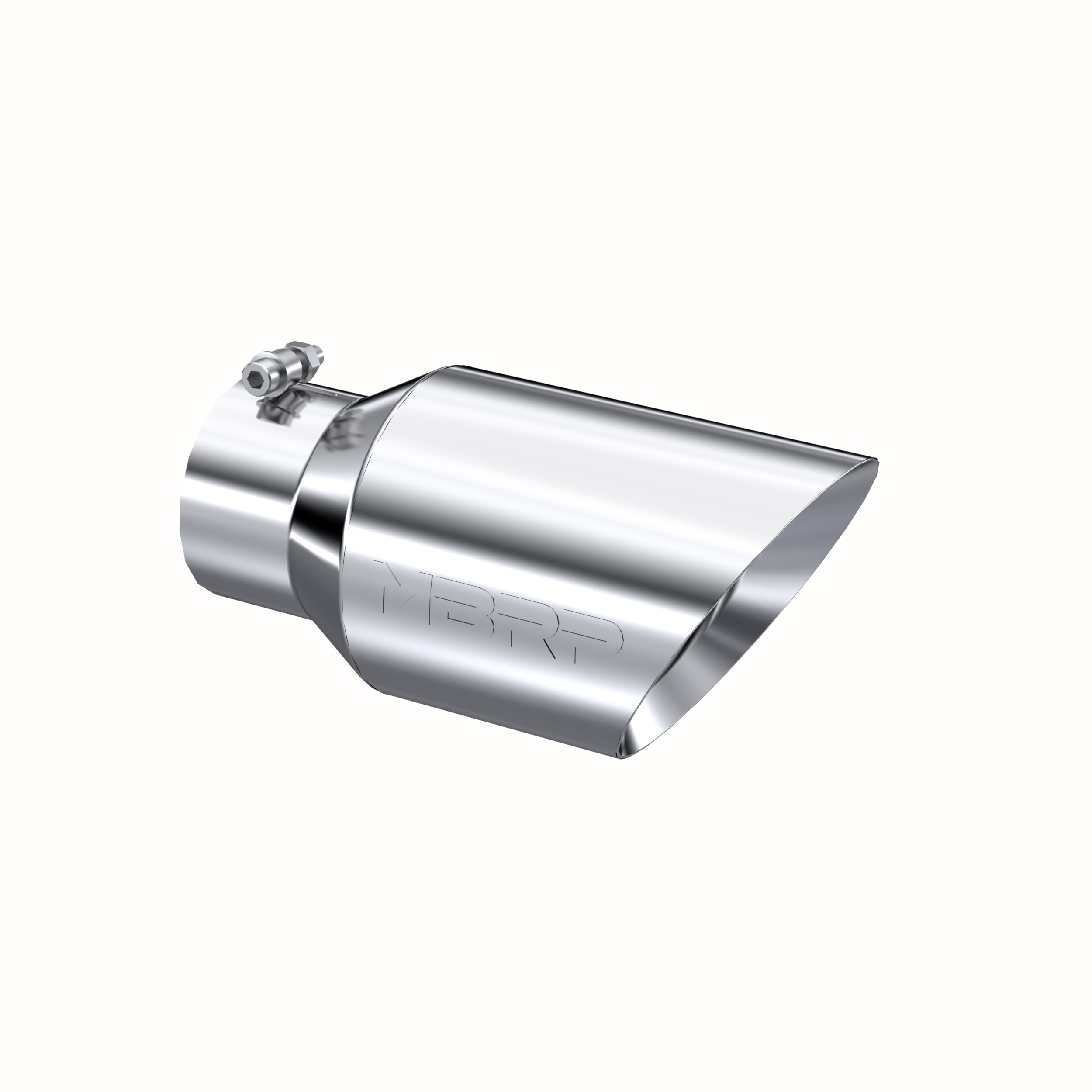 MBRP Exhaust Tip. 6in. O.D. Dual Wall Angled 4in. inlet 12in. length. T304. T5072