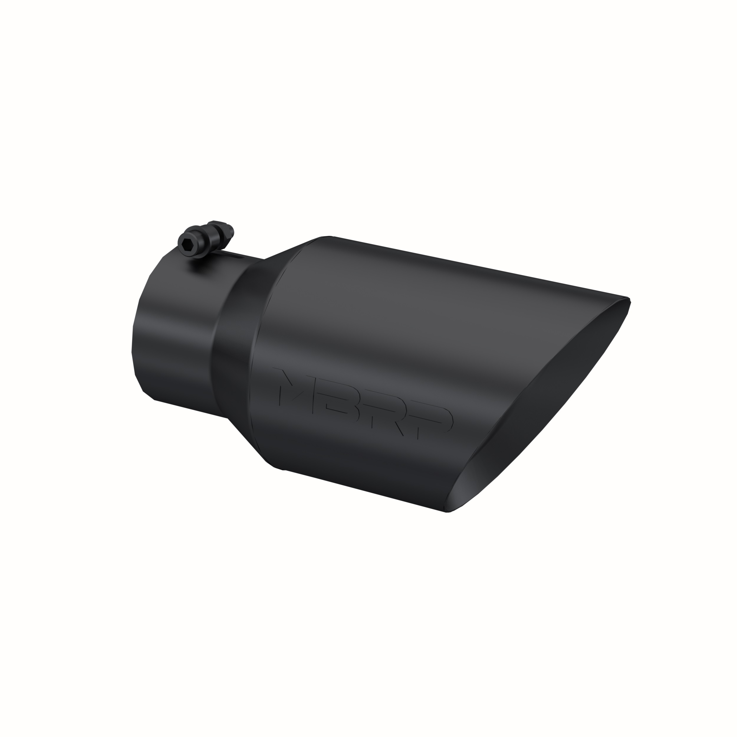 MBRP Exhaust Tip. 6in. O.D. Dual Wall Angled 4in. inlet 12in. Length. BLK. T5072BLK