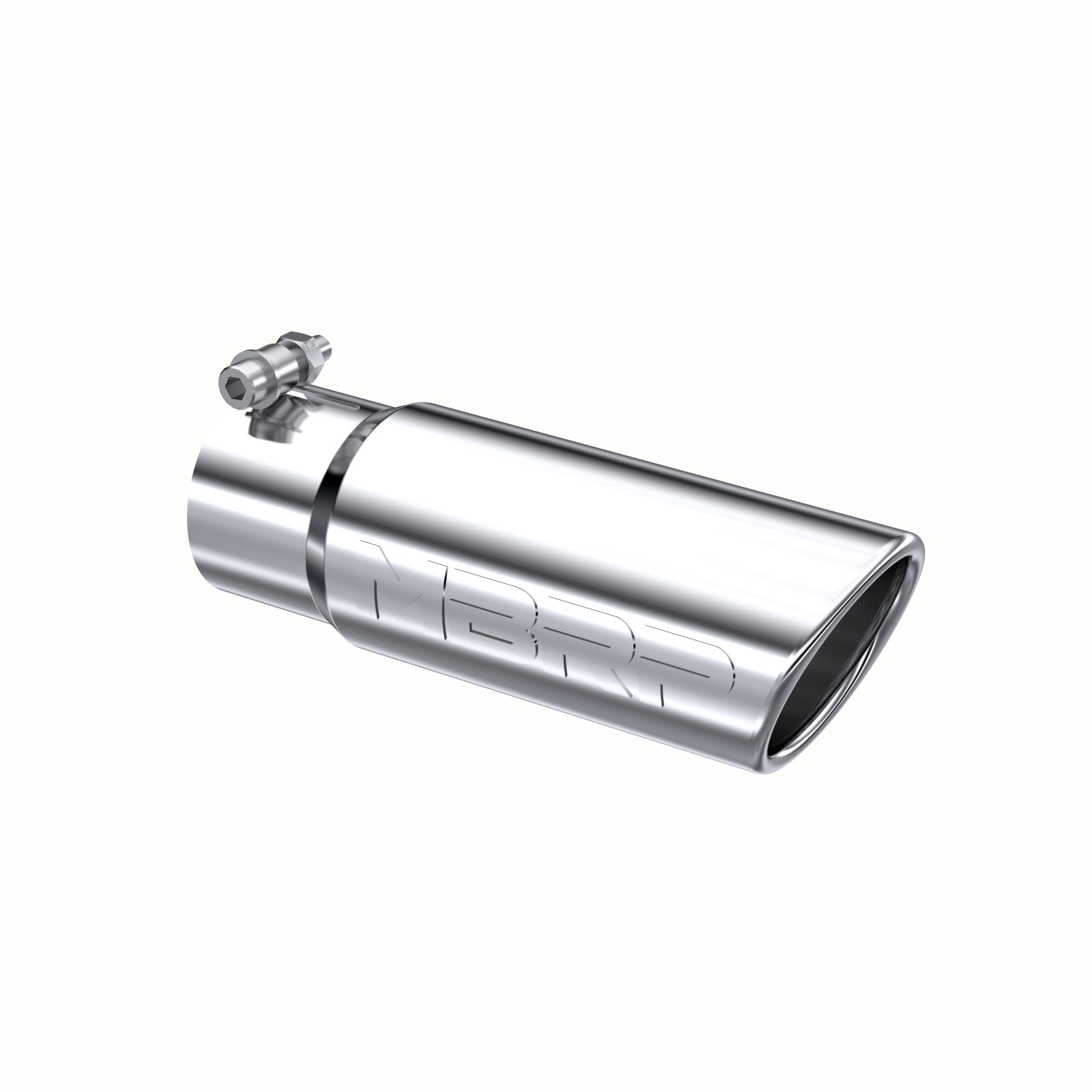 MBRP Exhaust Tip. 3in. O.D. Angled Rolled End 3in. inlet 10in. length. T304. T5115