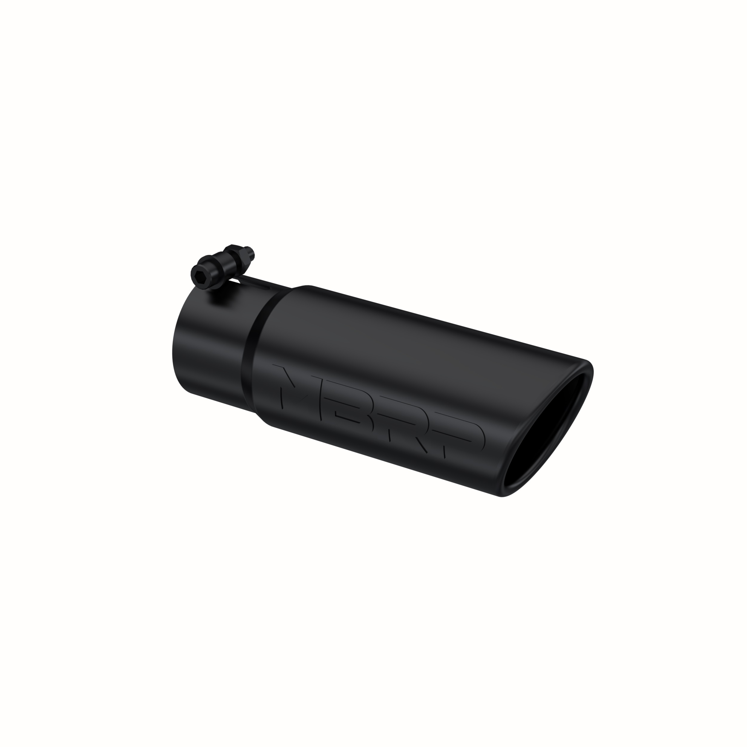 MBRP Exhaust Tip. 3in. O.D. Angled Rolled End. 3in. I.D. inlet. 10in. length. BLK. T5115BLK